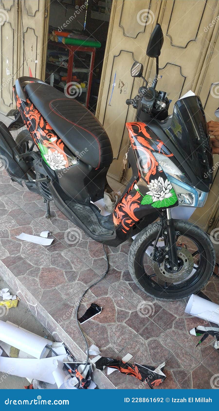 Installation of Decals on Motorcycles, Art, Objects, Variations