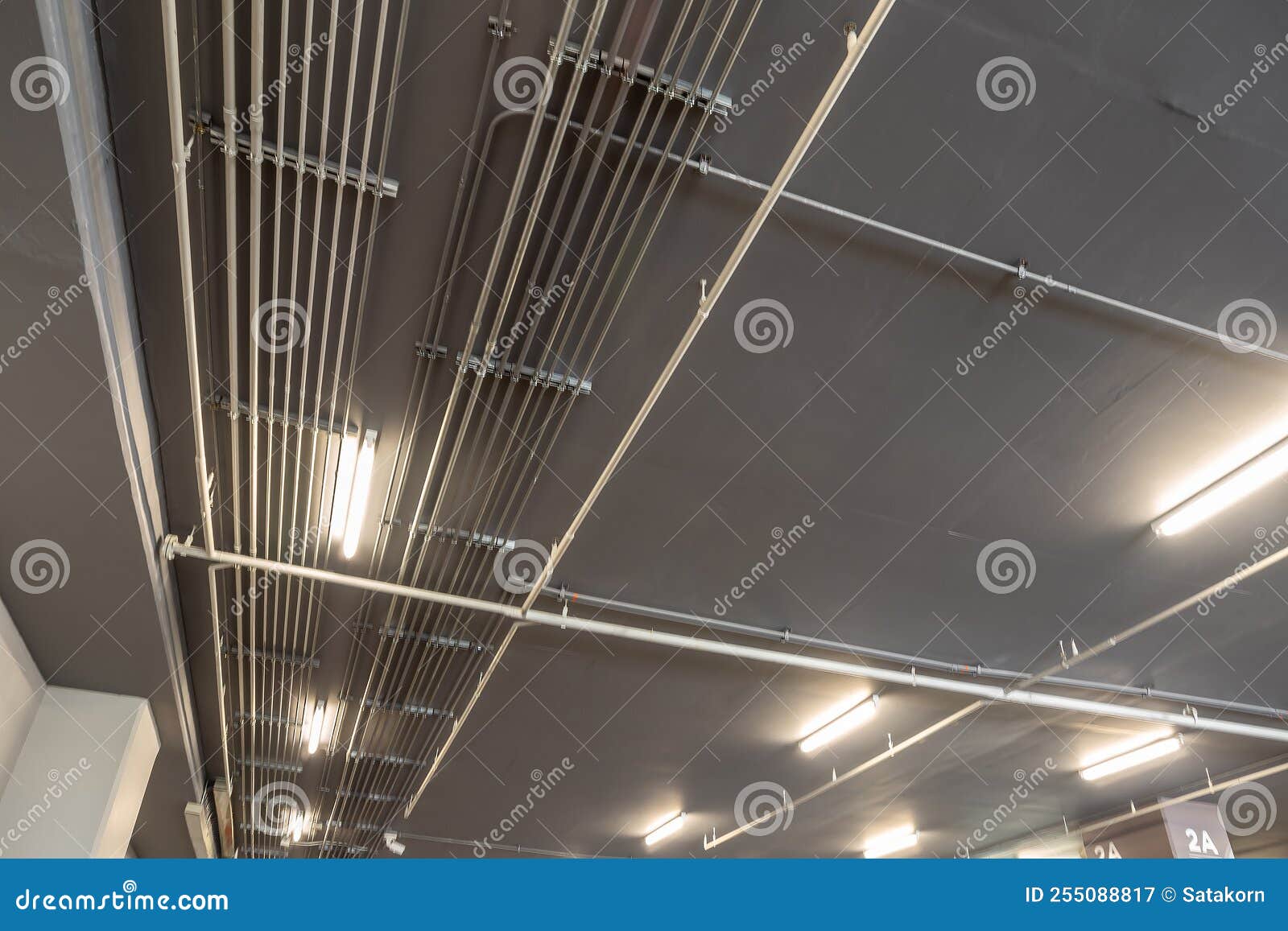 installation of electrical metallic conduits on the ceiling
