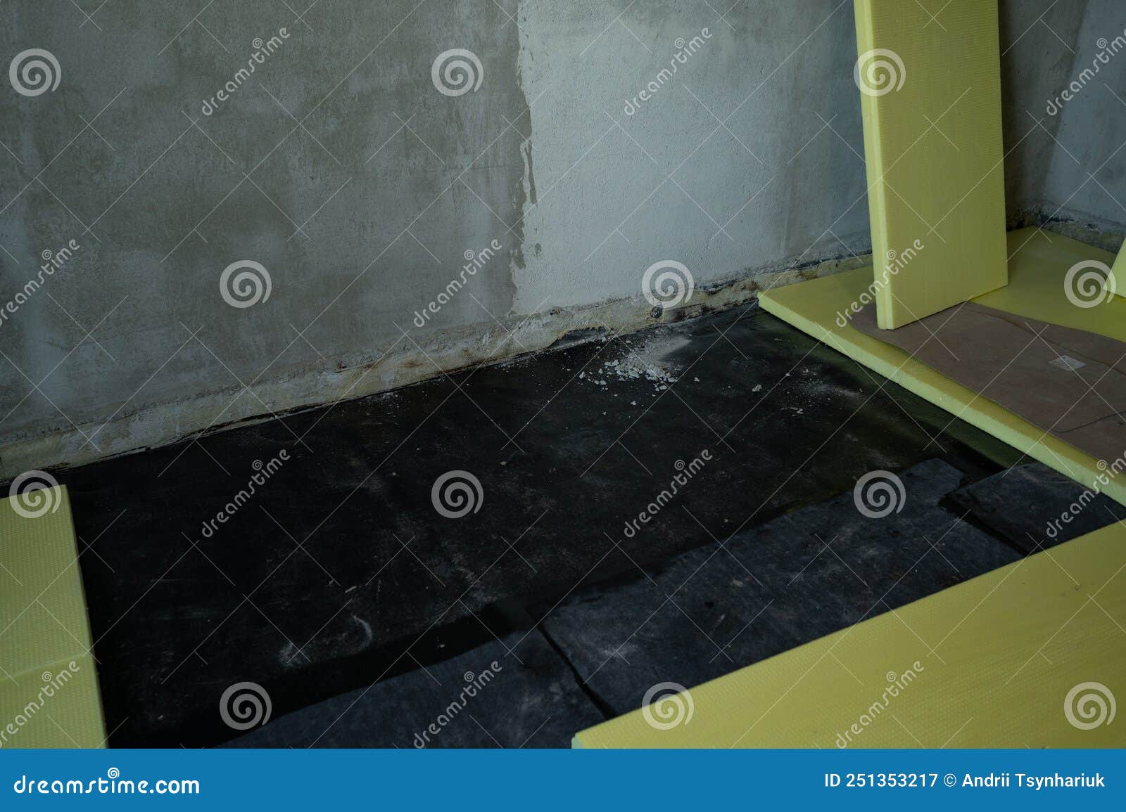 Installation of Expanded Polystyrene for Floor Insulation, Expanded