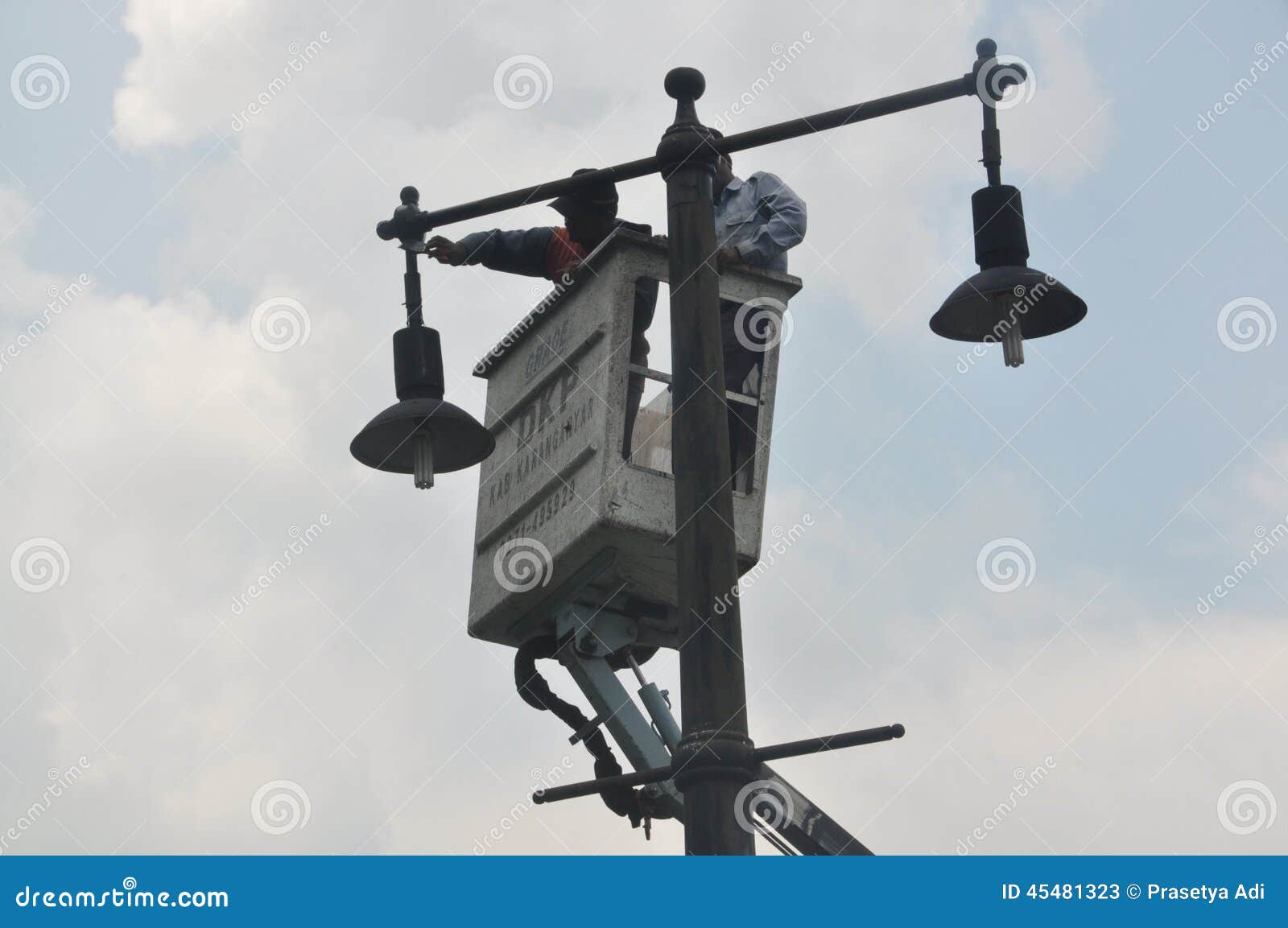 The Installation of Street Lights Editorial Stock Photo Image of