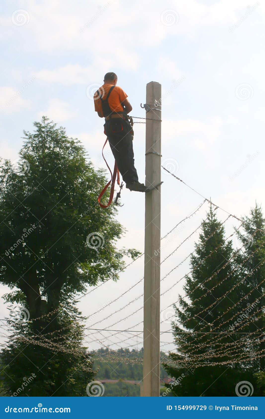 Installation of Switching and Connecting Overhead Electrical Lines on a