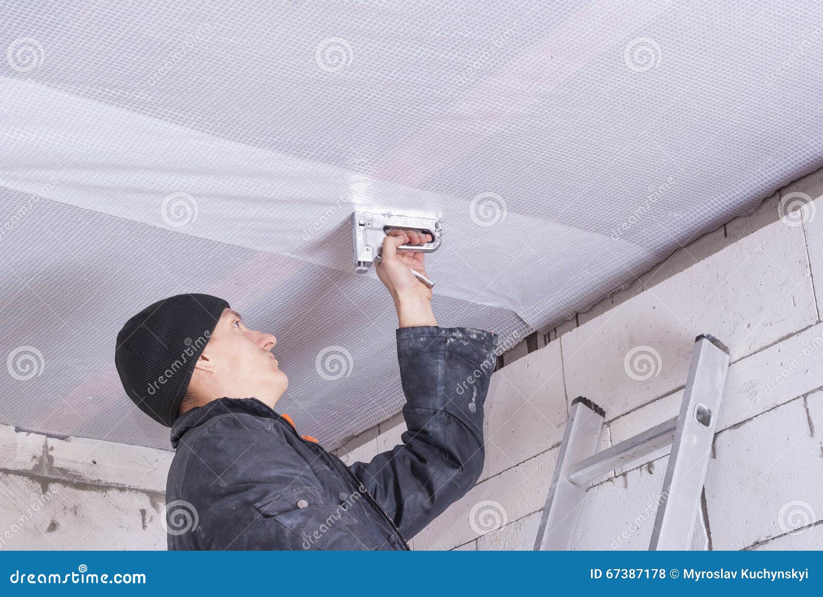 Installation Of A Vapor Barrier Stock Photo Image Of Insulation