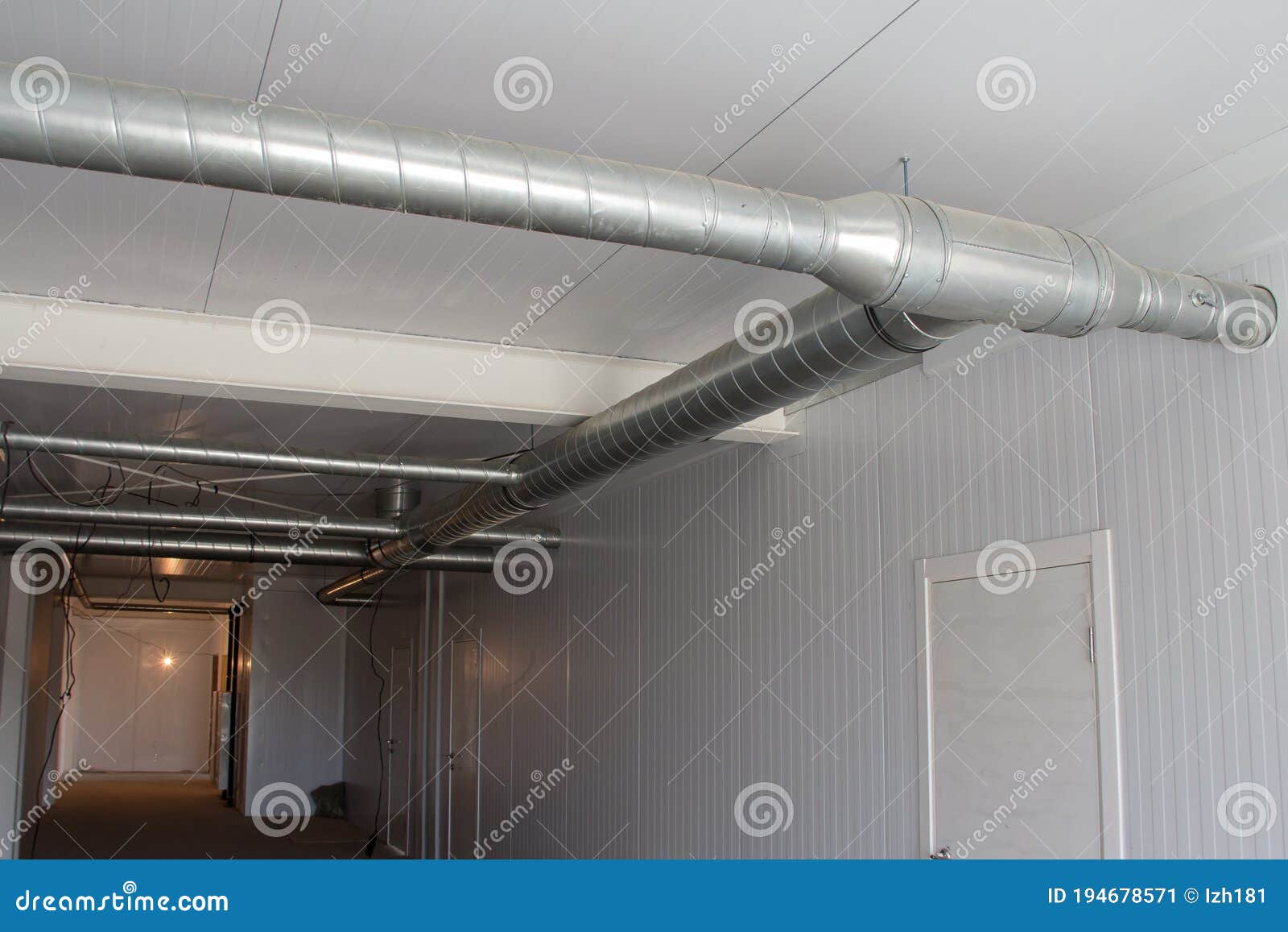 Installation of Ventilation Pipes in the Building. Air Ventilation