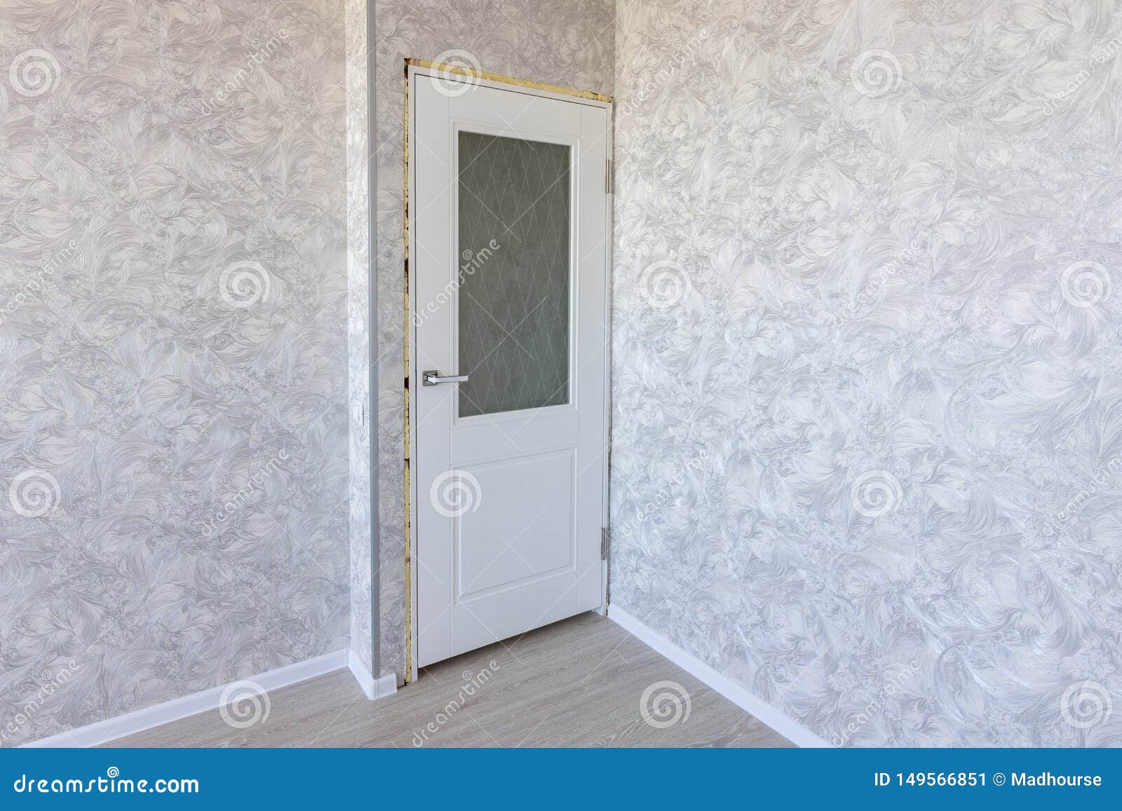 Installed Interior Door after Repair Stock Image Image of pasted