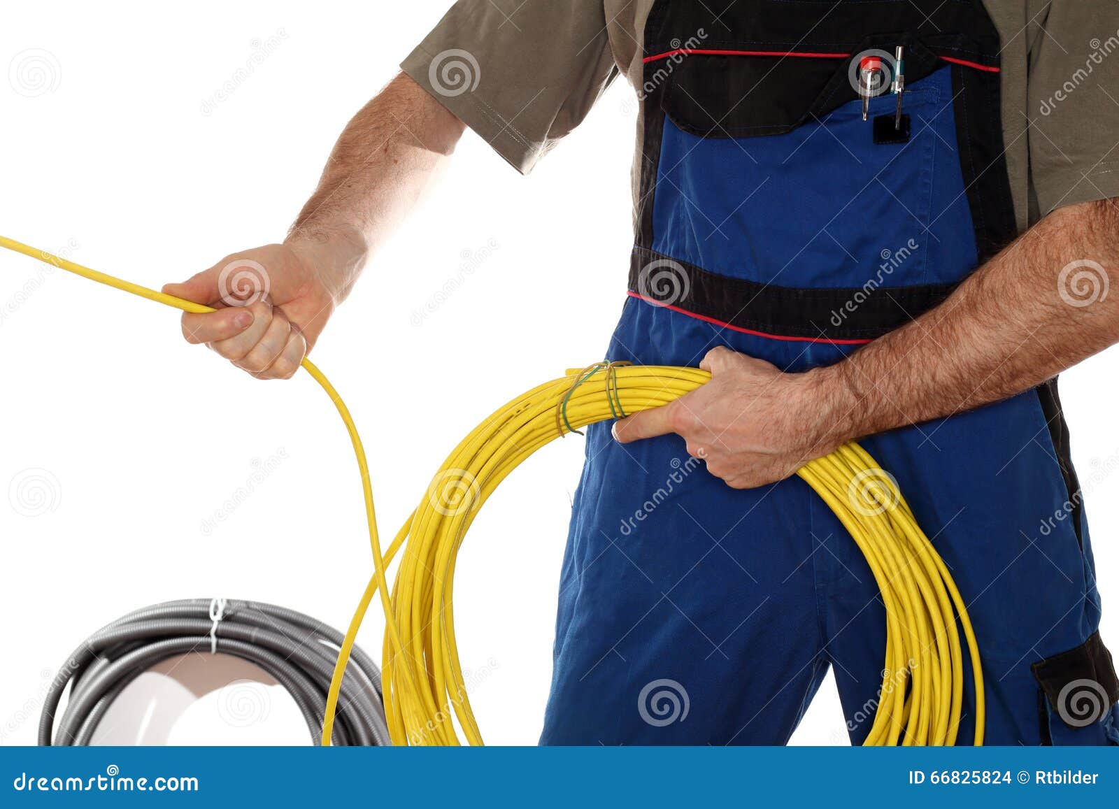 Installing a data cable stock photo. Image of design 66825824