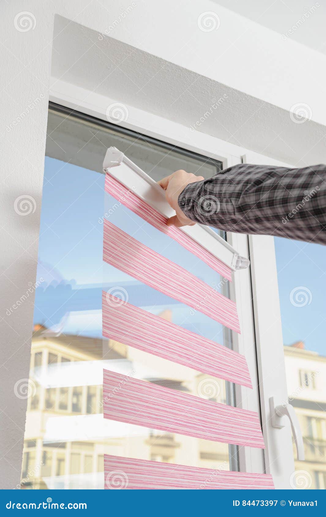 Installing Fabric Roller Blinds. Stock Image Image of decor