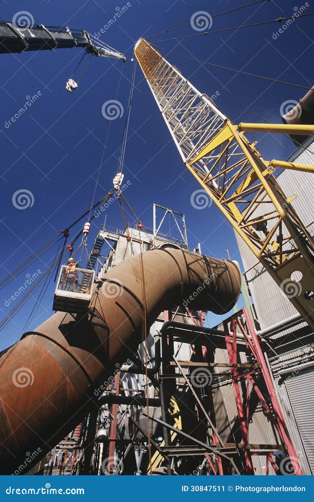 Installing Fume Extraction Pipe Into Steel Foundry Smelter Editorial Photo Image of metal