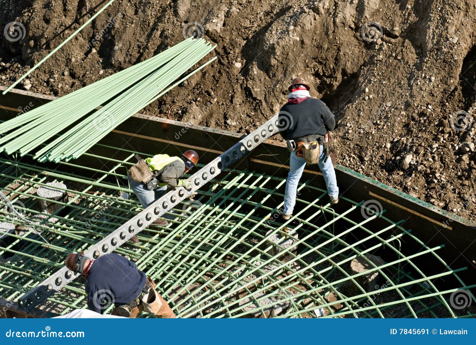 installing rebar in foundation