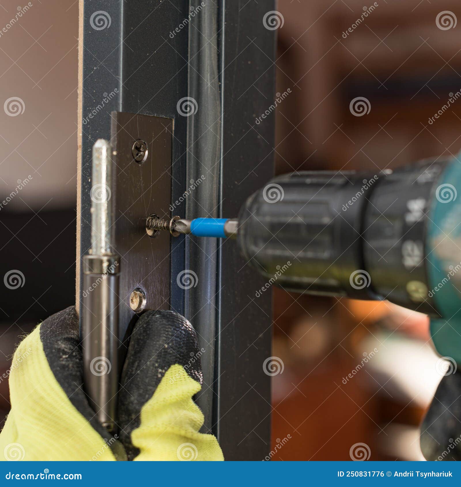 Installing a Stainless Hinge on an Interior Door, Screwing in a is