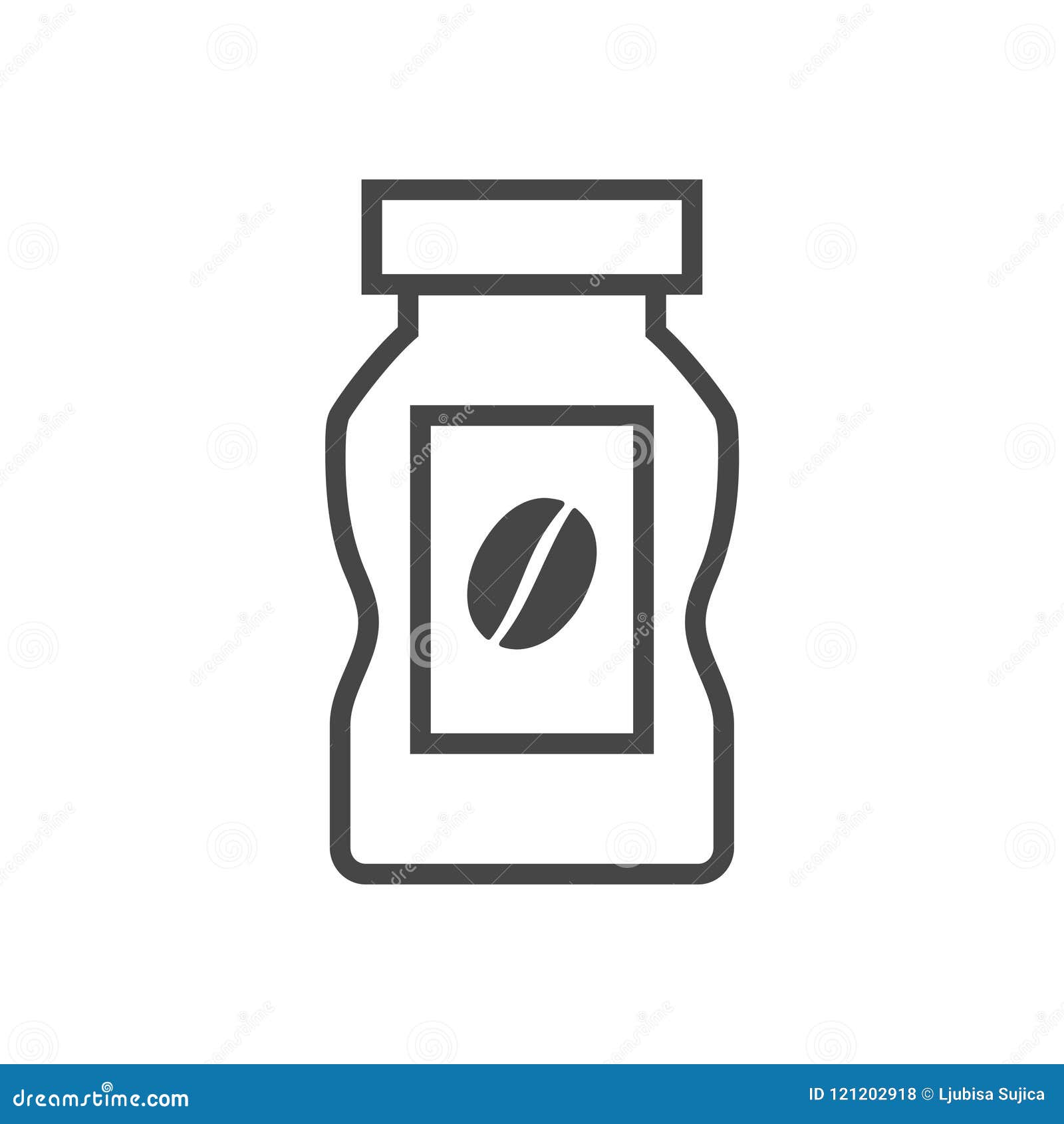 Instant Coffee Jar icon stock illustration. Illustration of design