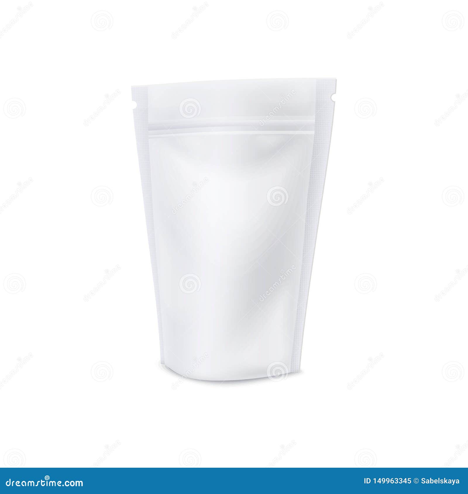 Download Instant Coffee Packaging Blank Bag Mockup Vector Realistic ...