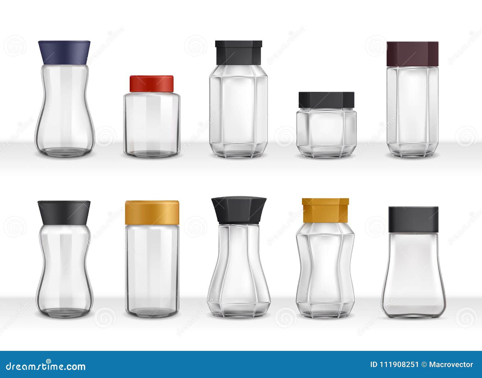 Instant Coffee Realistic Jars Stock Vector Illustration of coffee