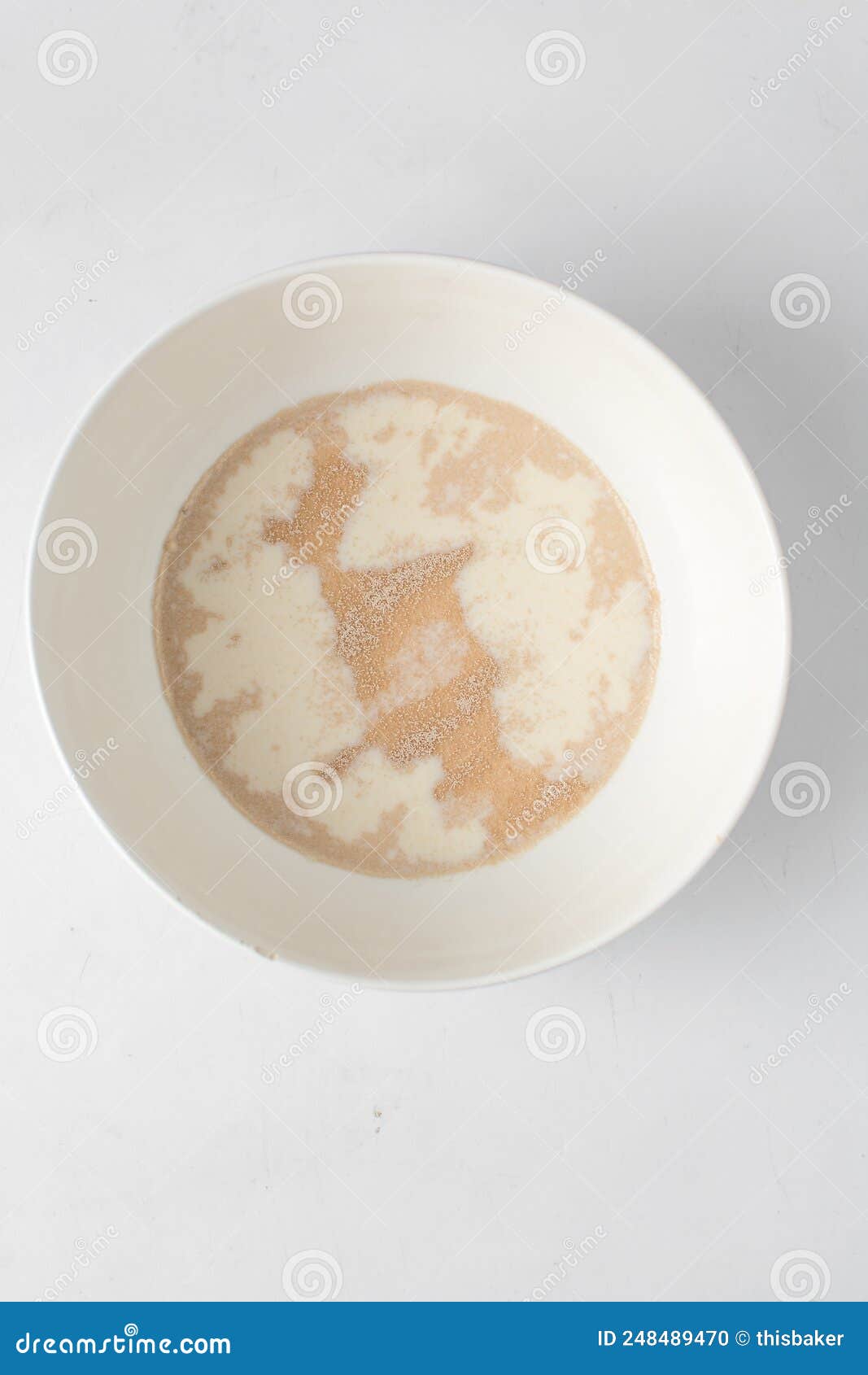Instant Dry Yeast Dissolved in Warm Milk Stock Photo Image of healthy