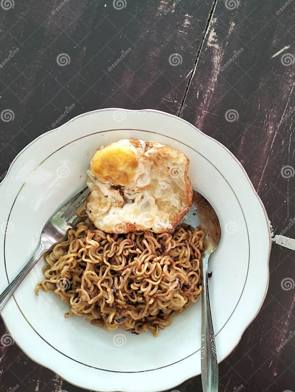Instant Fried Noodles for Fast Food from Indonesia Stock Image - Image