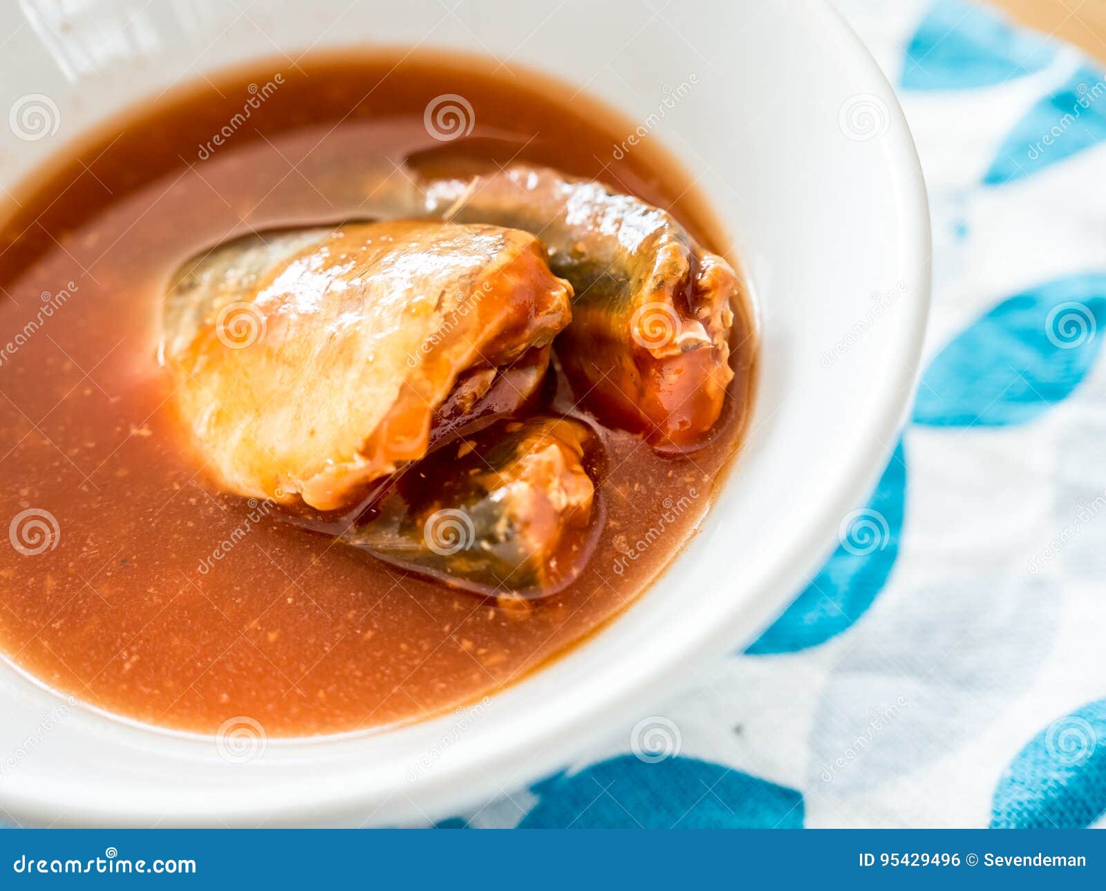 Instant Mackerel Fish in Soup. Stock Photo Image of healthy, eating