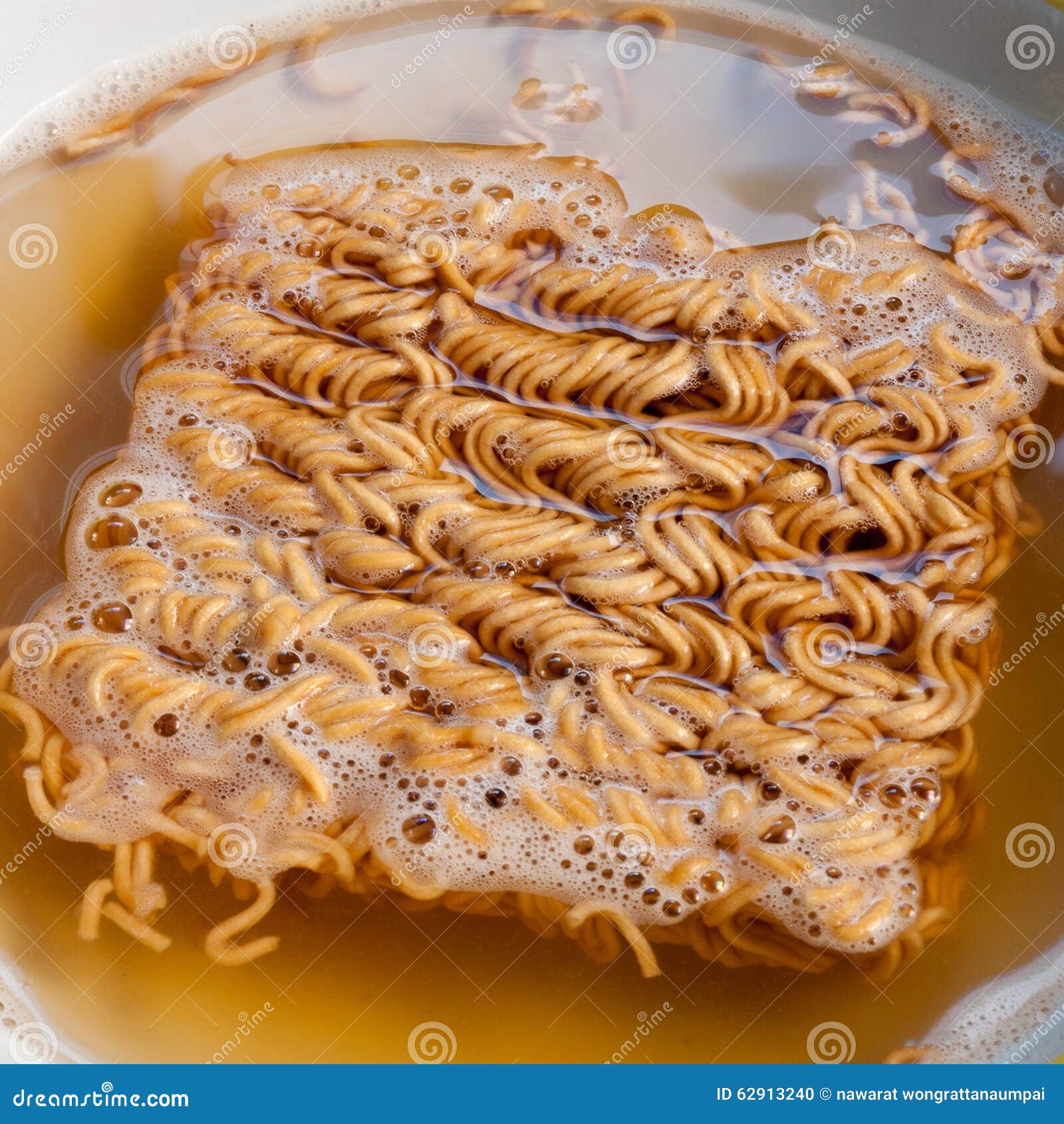 Instant Quick Noodle Soak in Boil Water Stock Photo Image of full