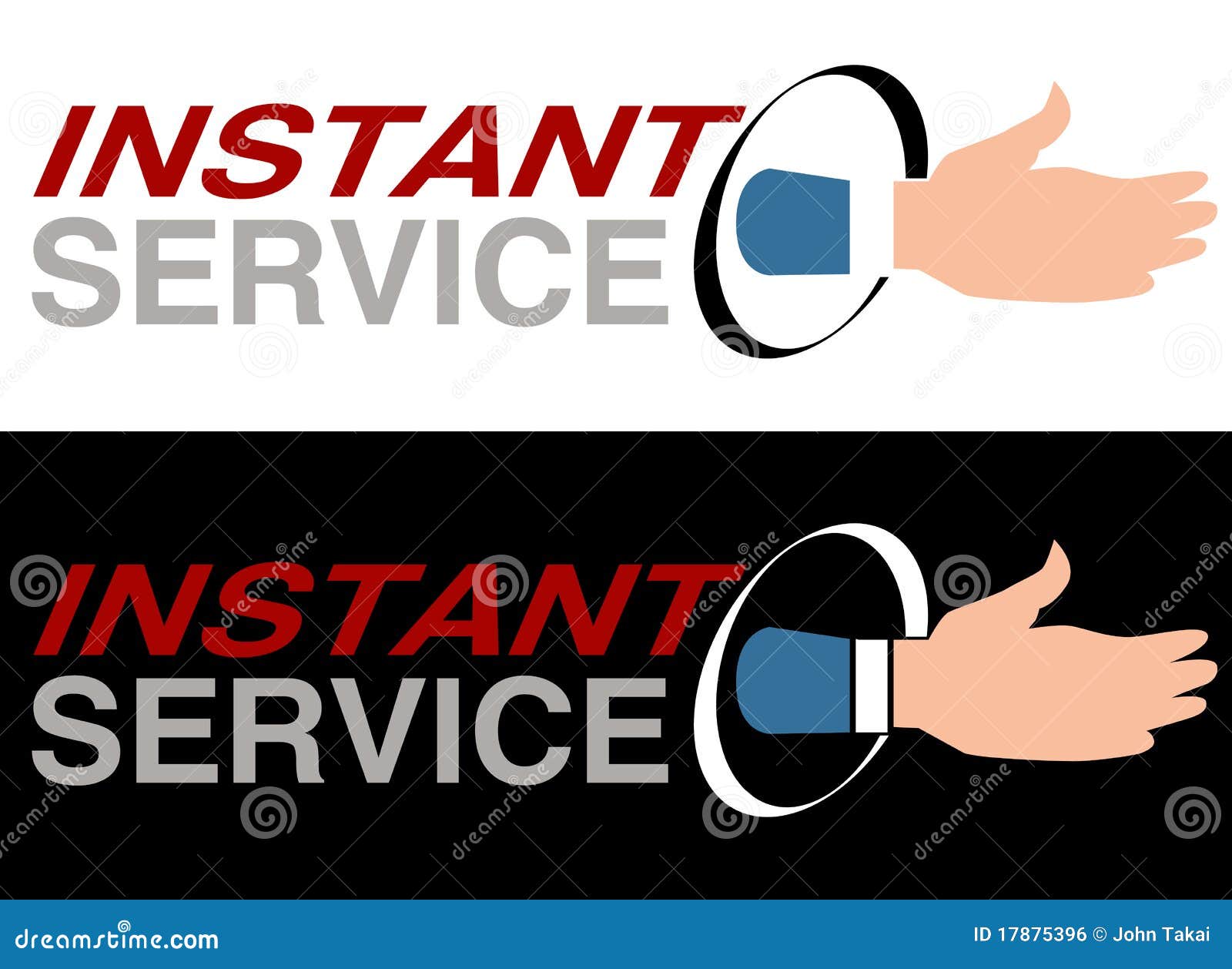 Instant Service stock vector. Illustration of message 17875396