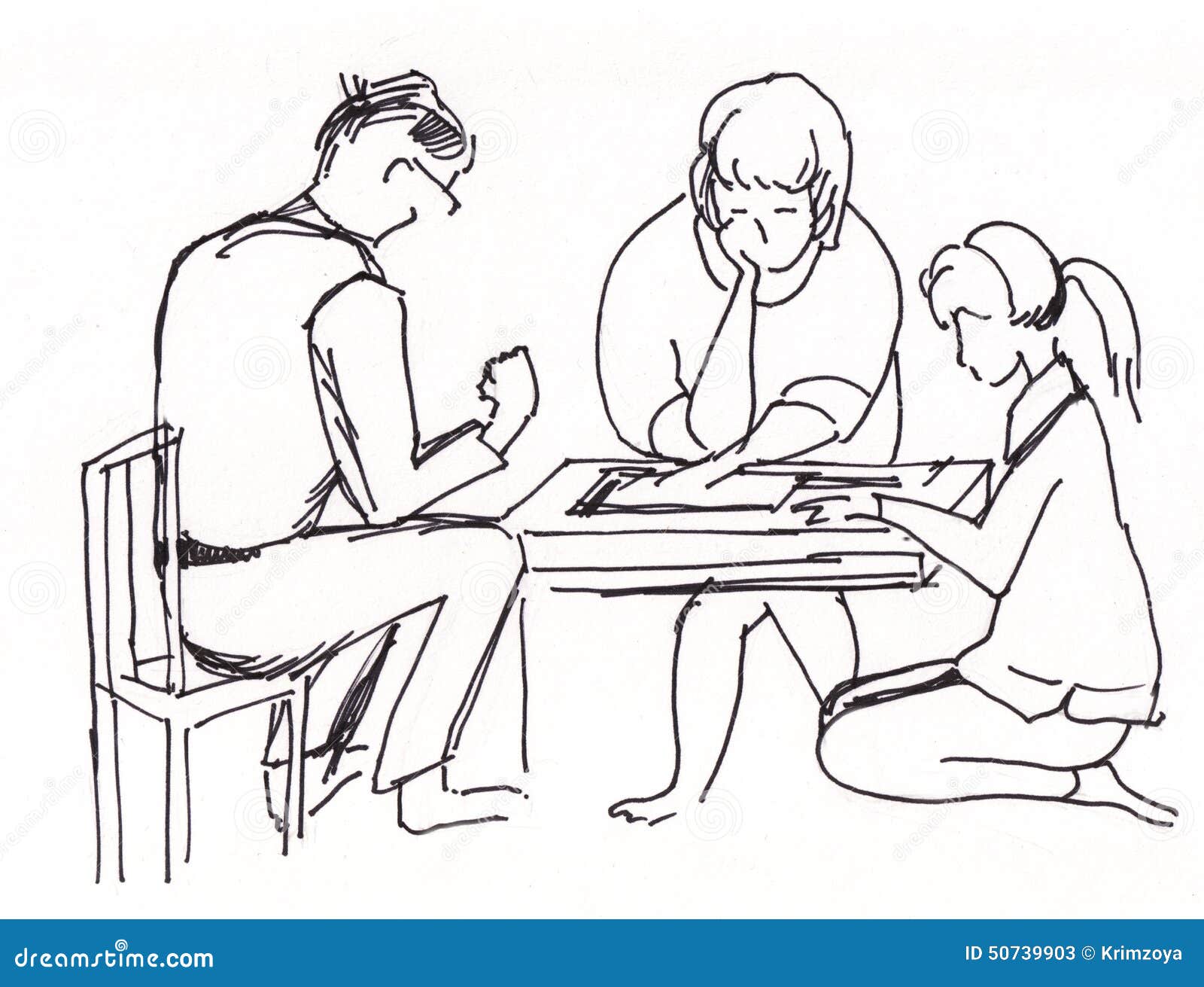 35+ Ideas For Sketch Family Playing Games Together Drawing