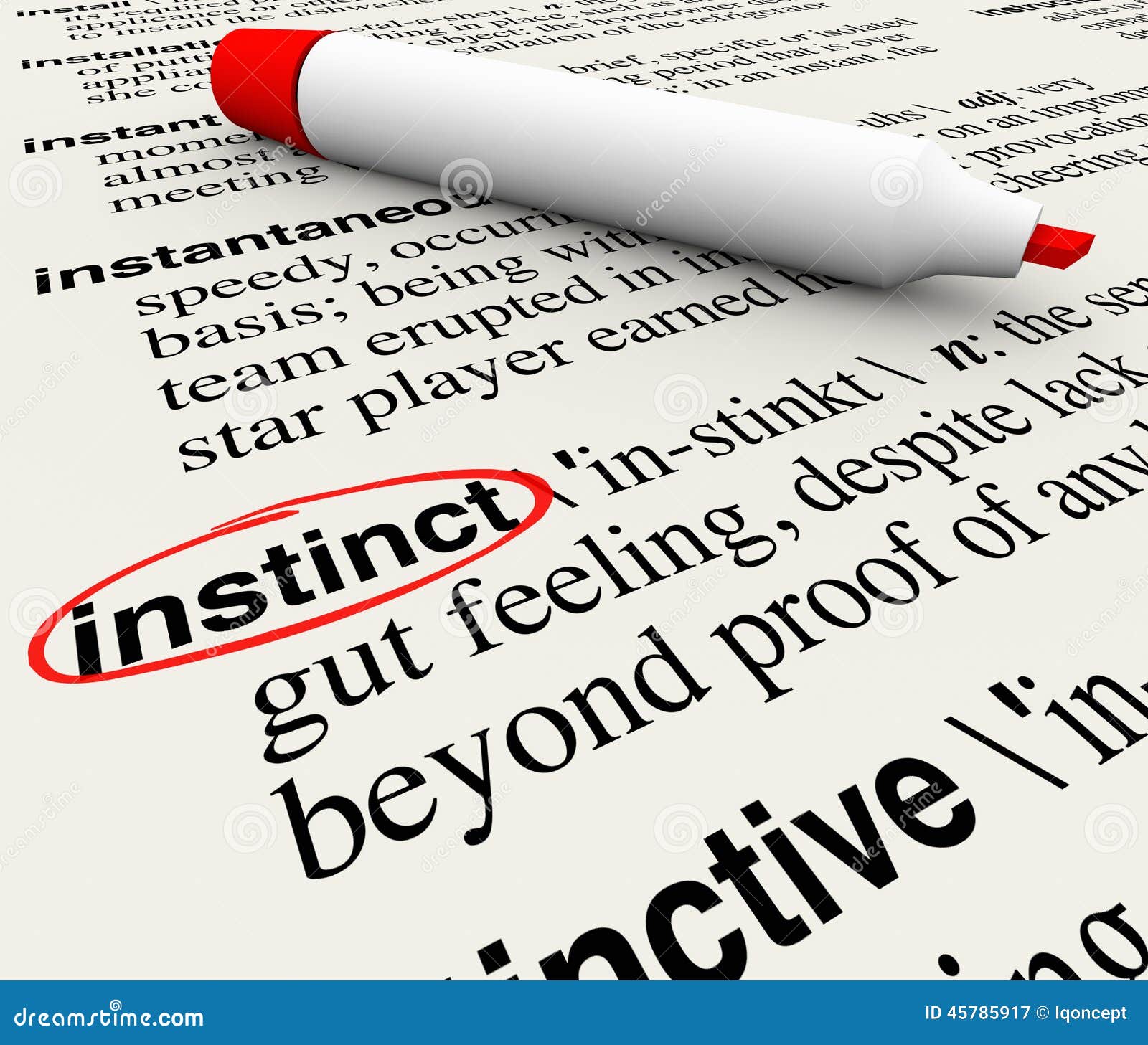 instinct dictionary definition word circled meaning