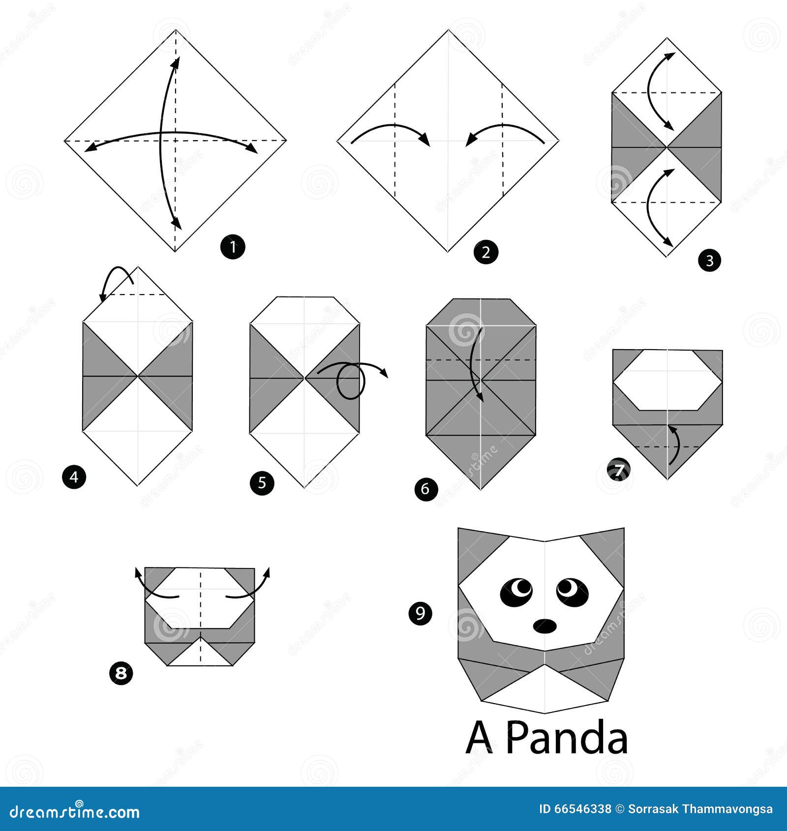 Instrucciones Paso a Paso Cómo Hacer La Panda De La Papiroflexia