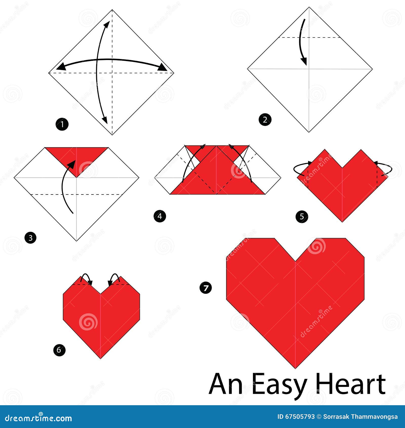 Instructions étapeparétape Comment Faire à Origami Un Coeur Facile