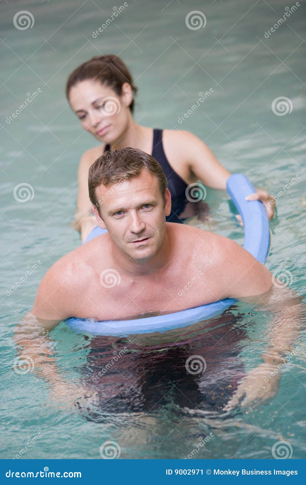 Instructor and Patient Undergoing Water Therapy Stock Image Image of