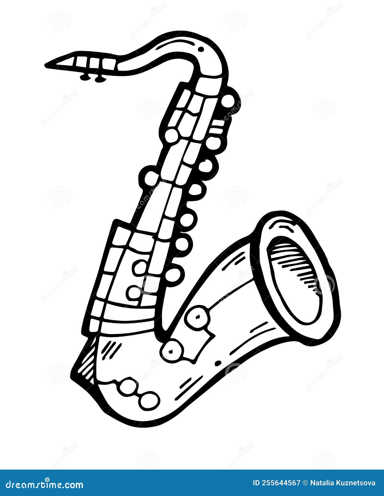 Instrument à Vent Musical Saxophone. Instrument Musical Pour Jouer