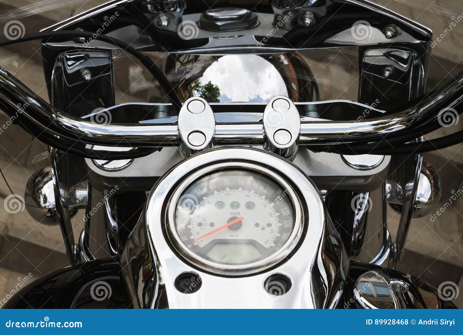 Instrument Panel on the Bike Stock Photo Image of motorcycle, metal
