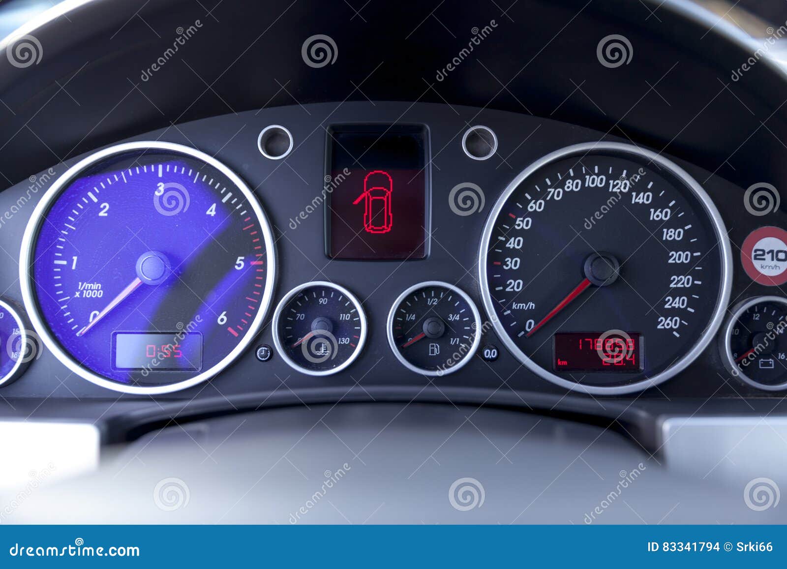Instrument Panel in the Car Stock Photo Image of kilometer, display