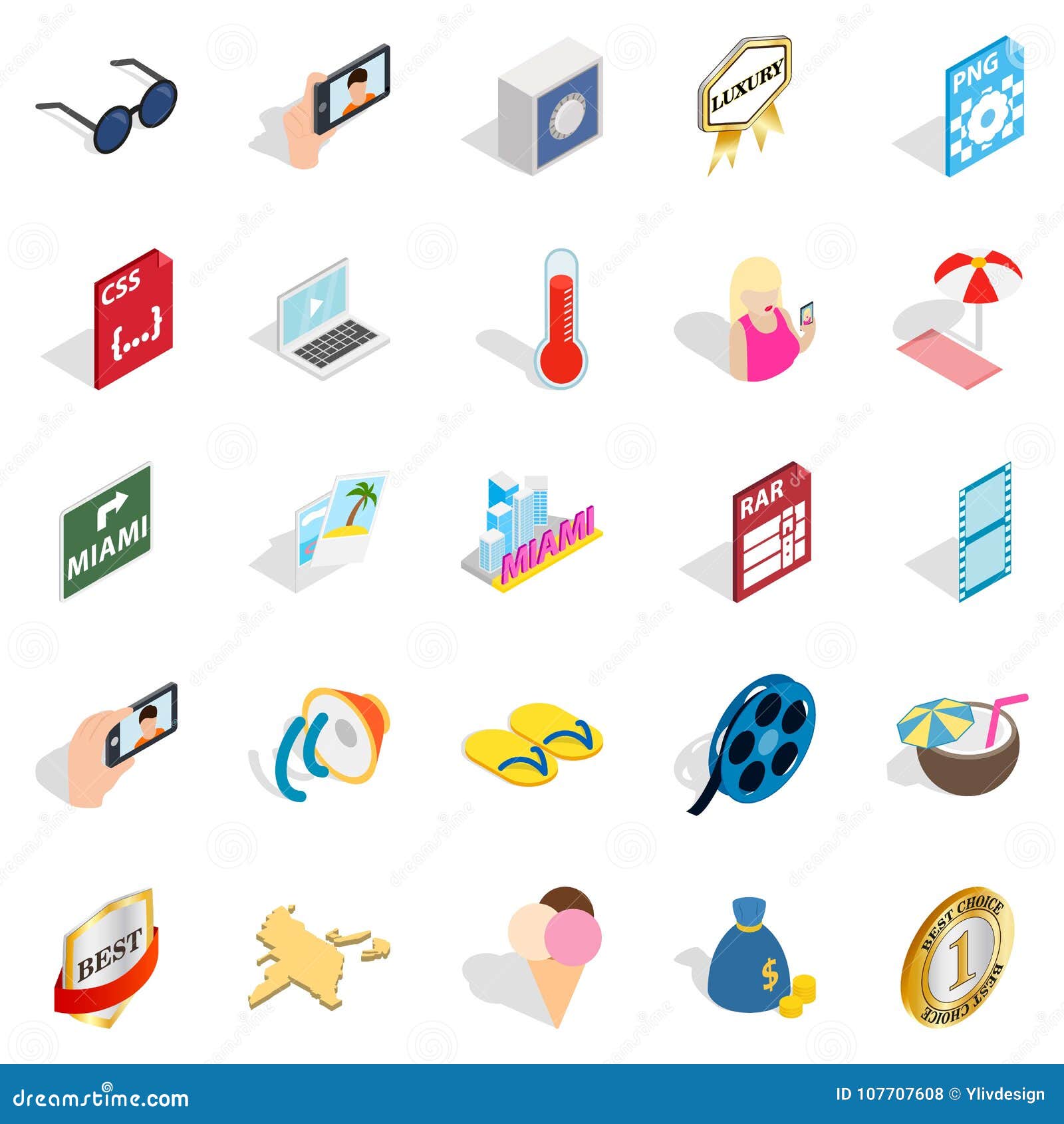 instrumentalist icons set, isometric style