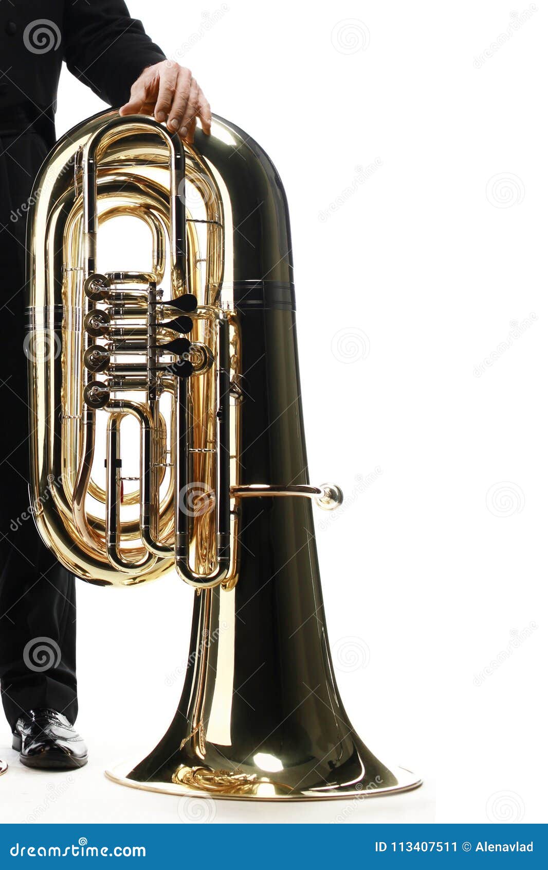 Instrumento De Bronze Da Tuba Isolado Imagem de Stock Imagem de
