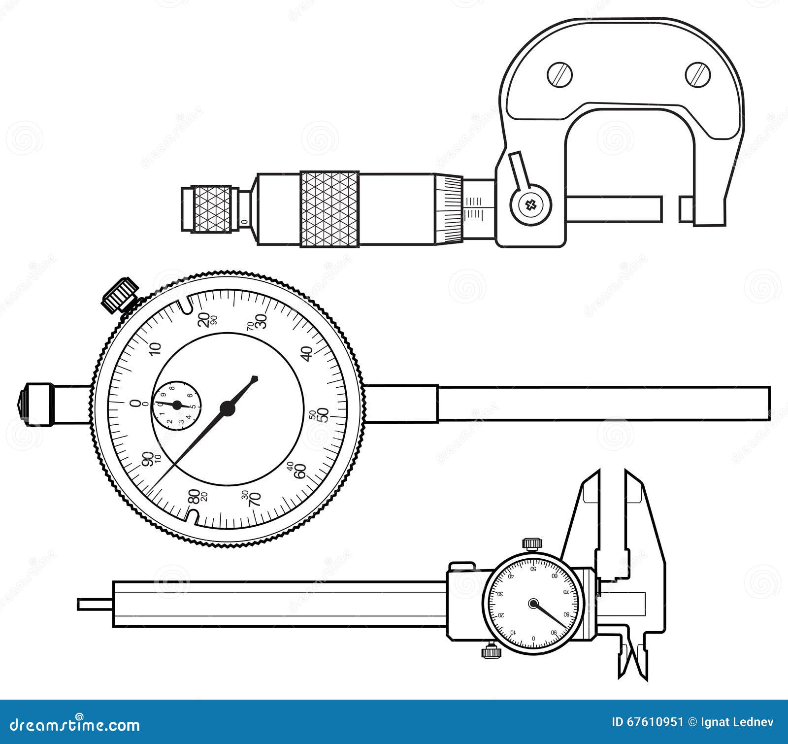 Instrumento De Medida Profesional Ilustración del Vector - Ilustración de  equipo, negocios: 67610951