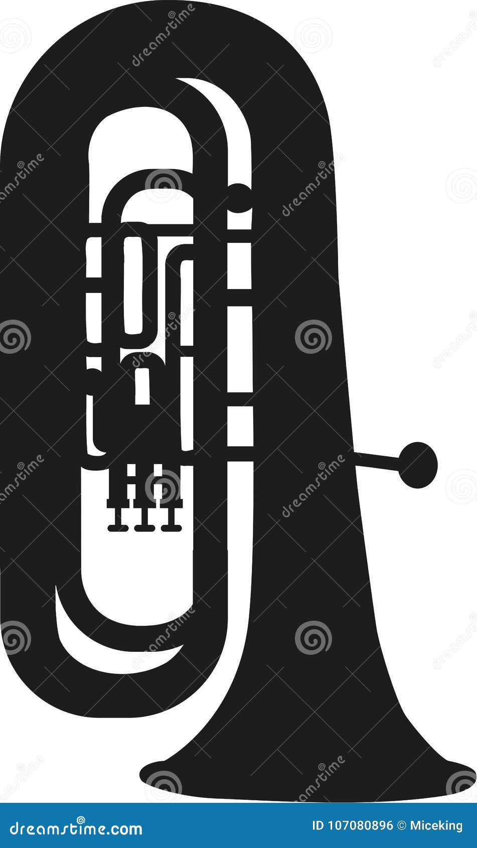 Instrumento De Música De La Tuba Ilustración del Vector Ilustración
