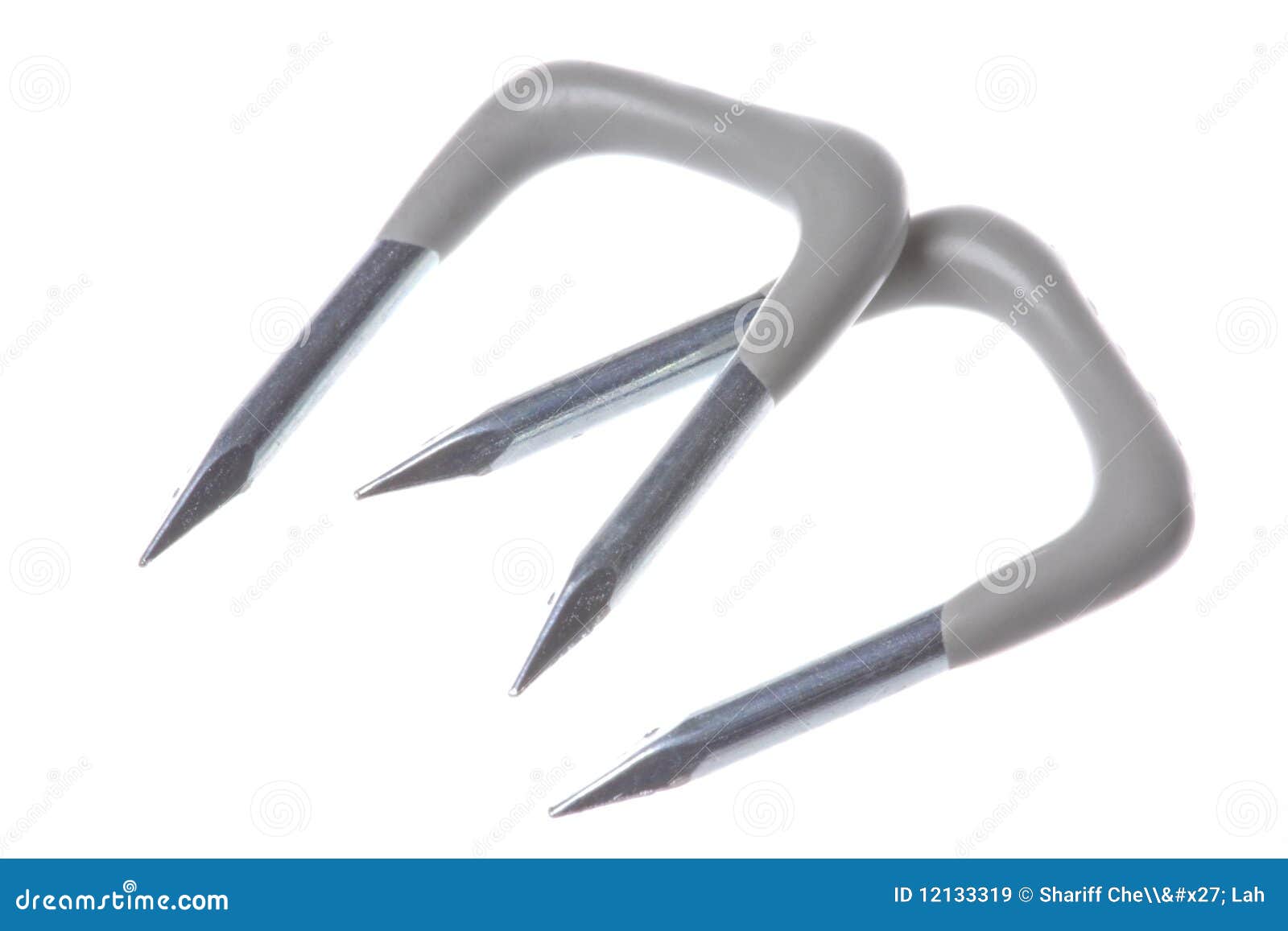 Insulated Cable Staples Macro Isolated Stock Image Image of stapling