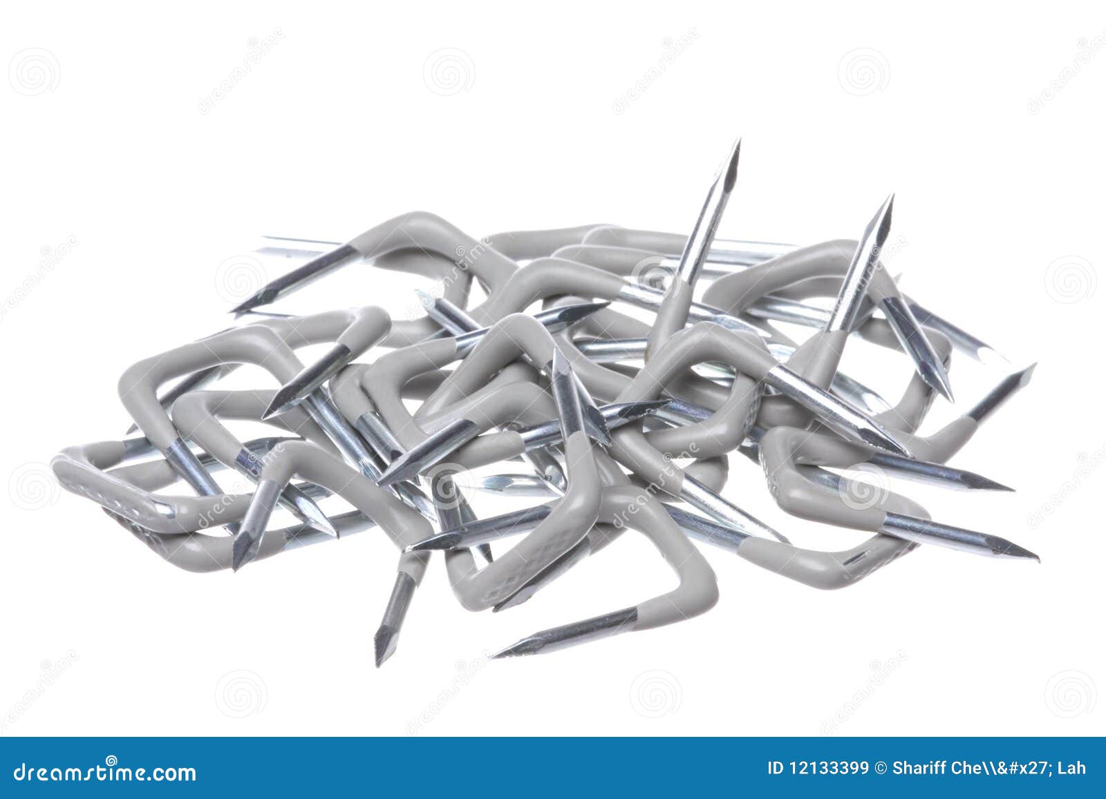 Insulated Cable Staples Macro Isolated Stock Image Image of isolated