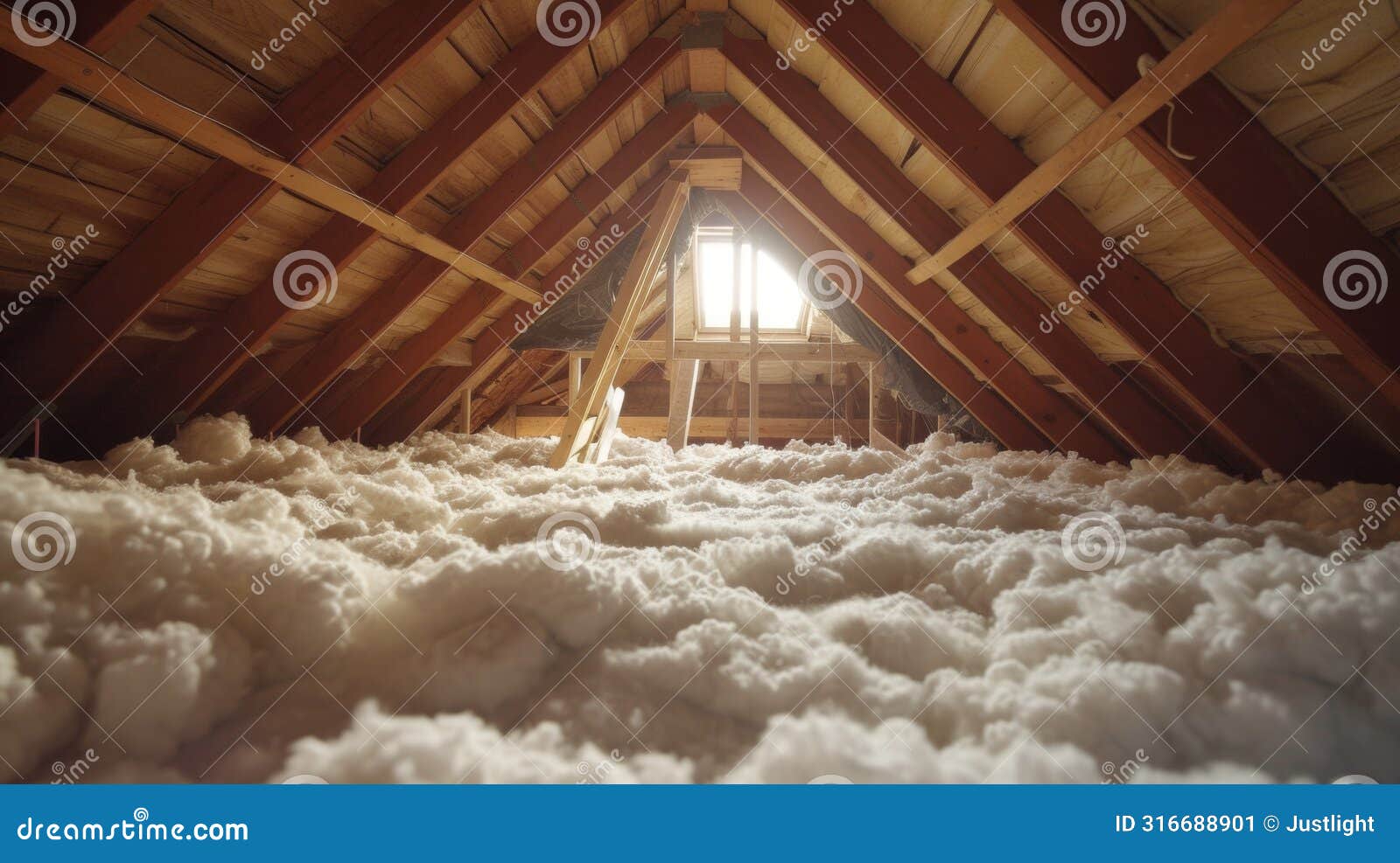 insulation being installed in the attic ensuring a comfortable and energyefficient home during both the freezing cold