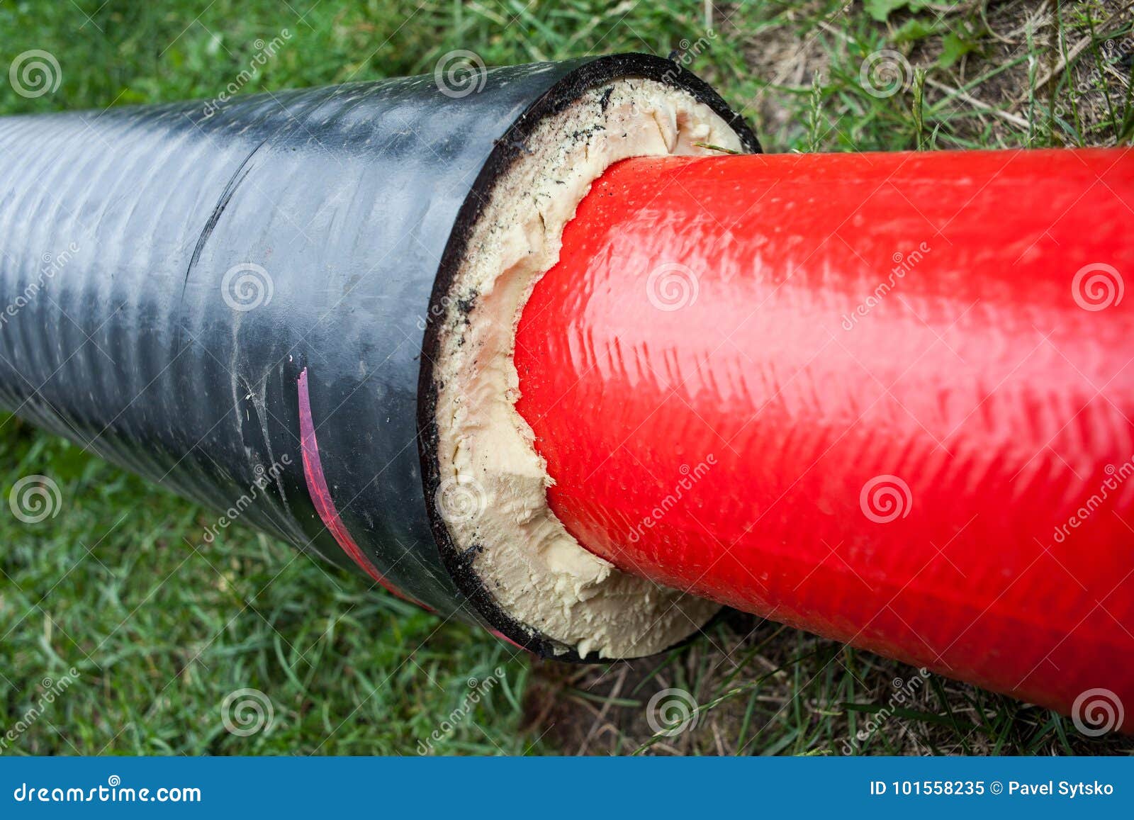 Insulation. Pipe with Heat Insulation. Stock Image Image of fiber