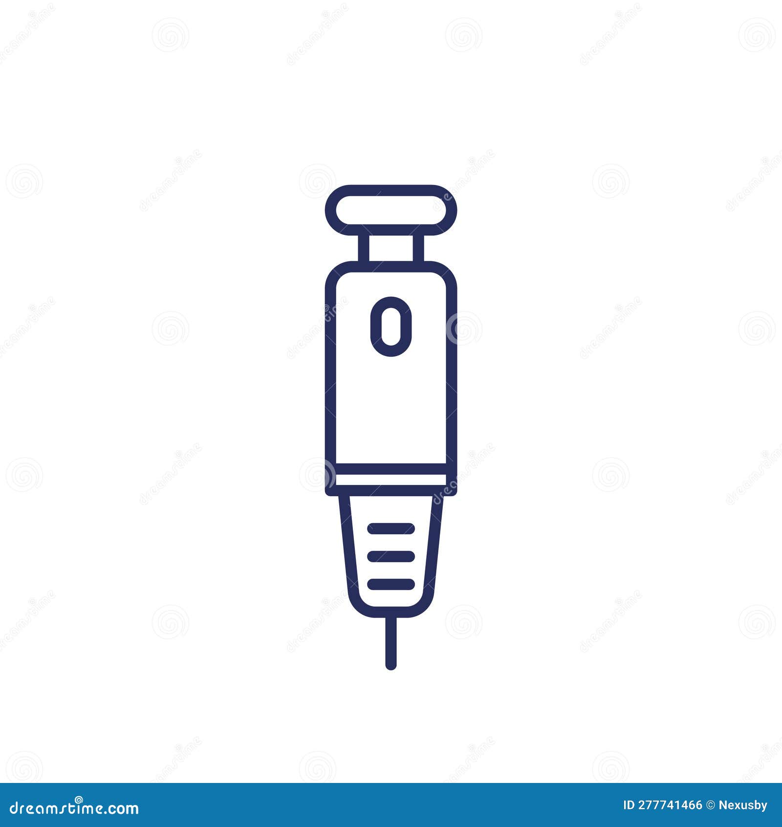 Insulin Pen Icon, Insulin Injection Line Vector Stock Vector ...