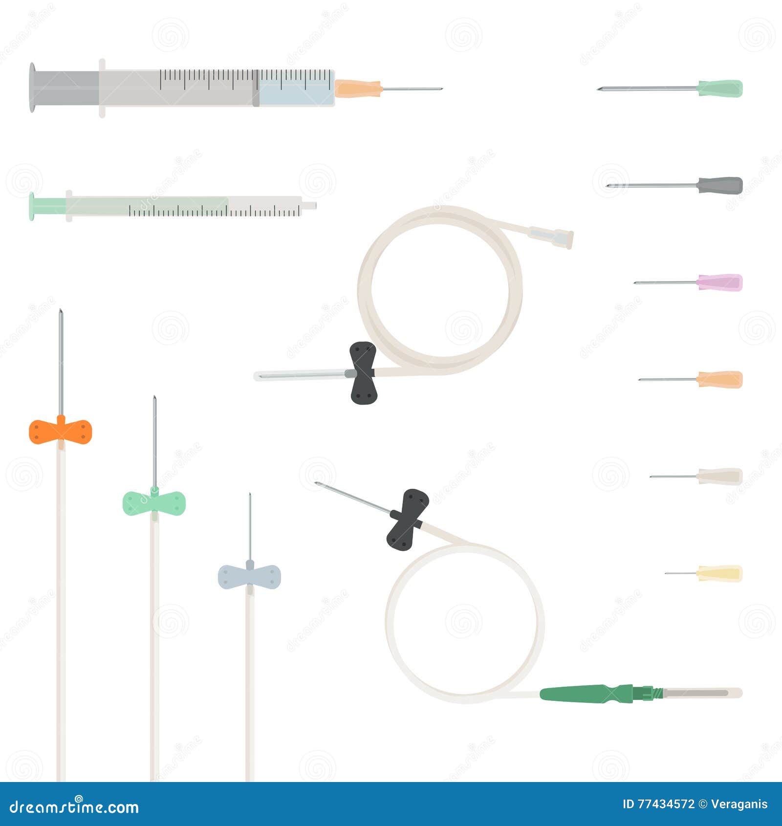 Download Insulin Syringe And Syringe With Needle. Set Of Needles ...