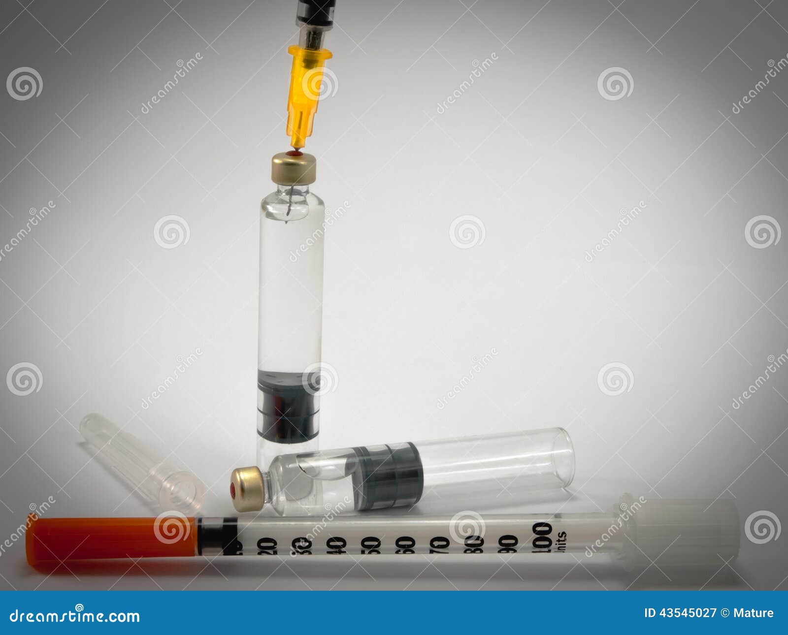 Insulin syringes stock image. Image of chemical, pharmaceutical 43545027