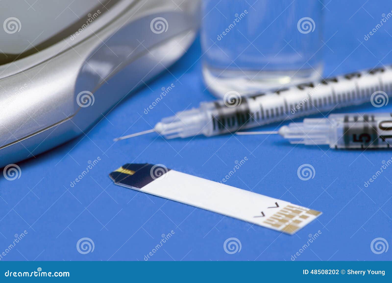 Insulin Test Strip stock photo. Image of sugar, diabetic 48508202