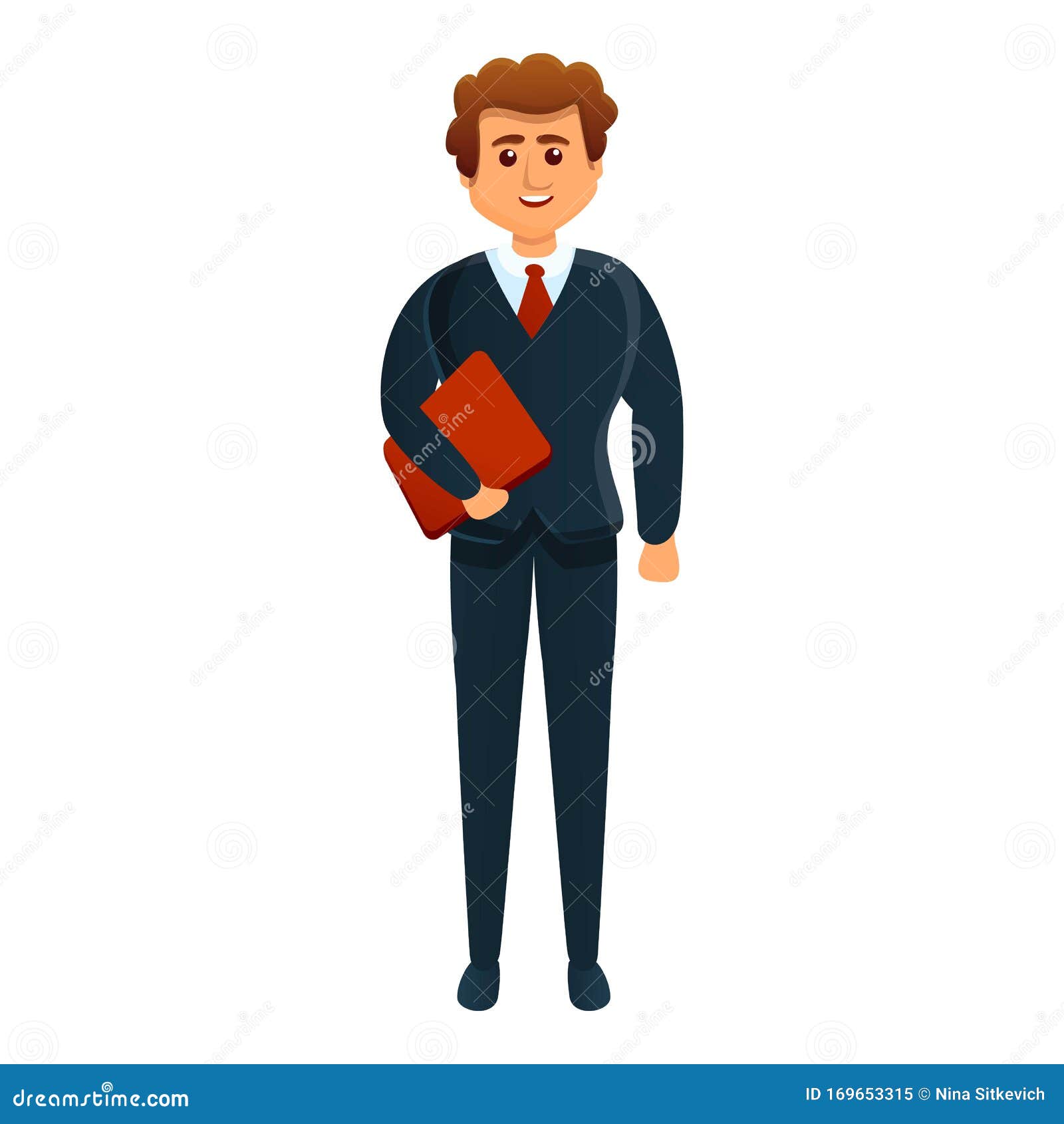 Insurance Agent Icon, Cartoon Style Stock Vector - Illustration of ...
