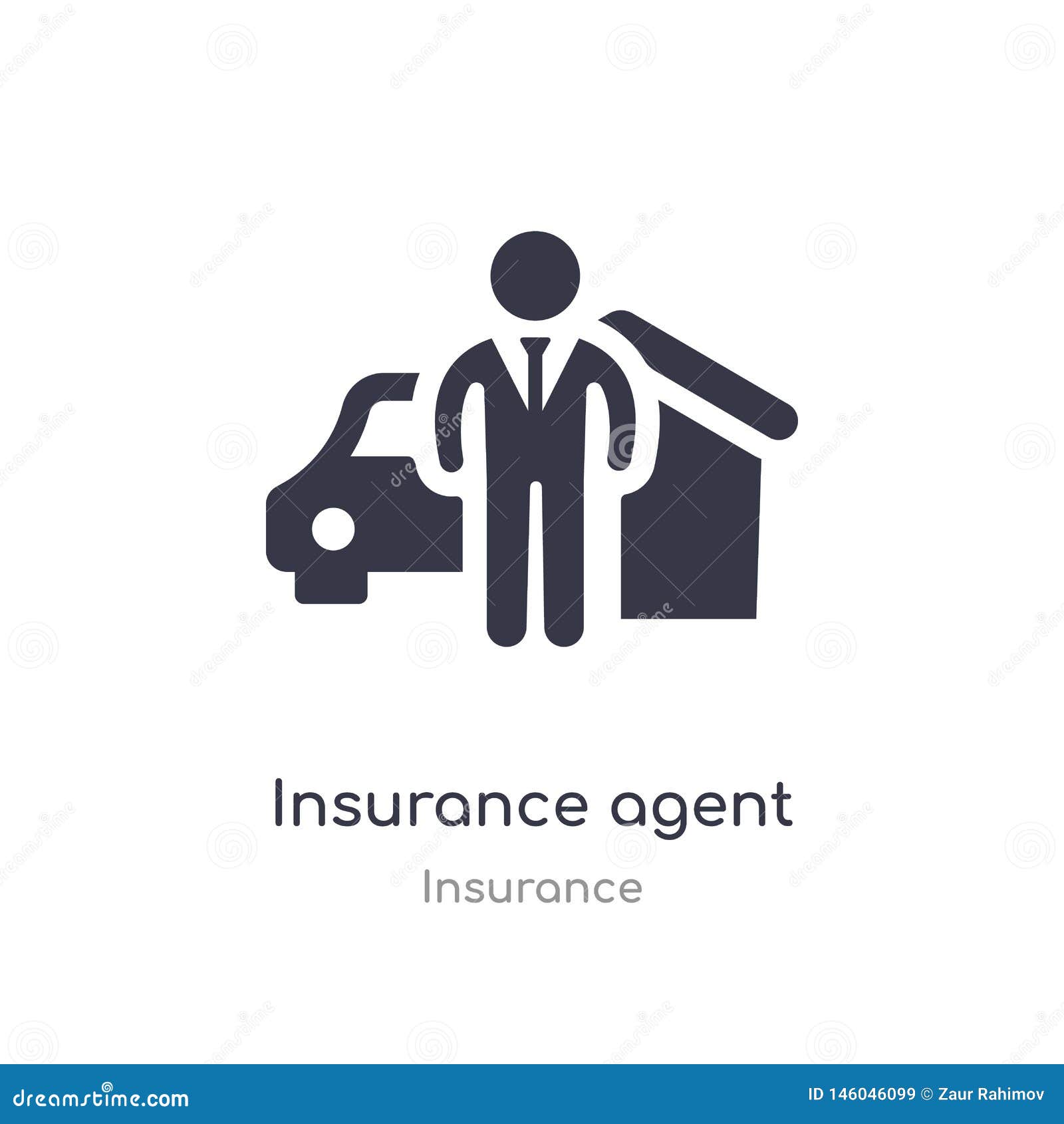 Insurance Agent Icon. Isolated Insurance Agent Icon Vector Illustration