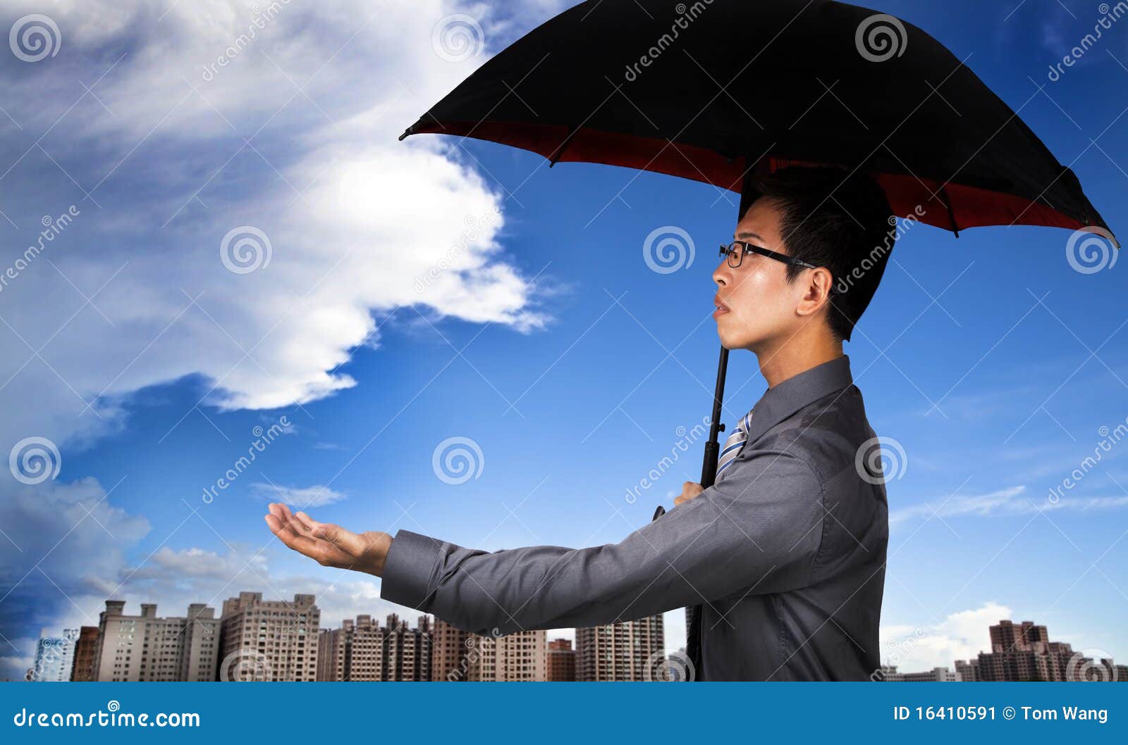 Insurance Agent with Umbrella Stock Image Image of field, agent 16410591