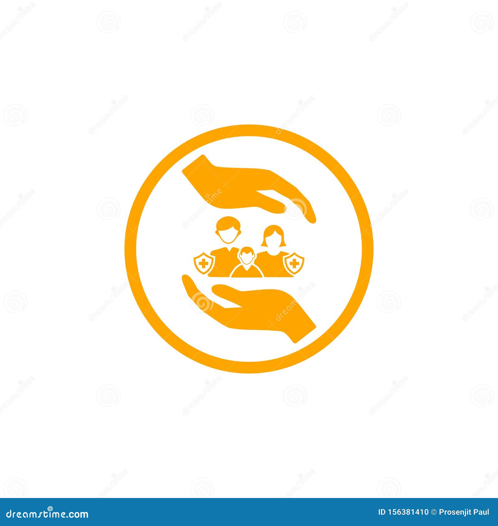 Insurance Business Protection Crops Insurance Life And Family Insurance Orange Color Icon Stock Illustration Illustration Of Umbrella Health 156381410