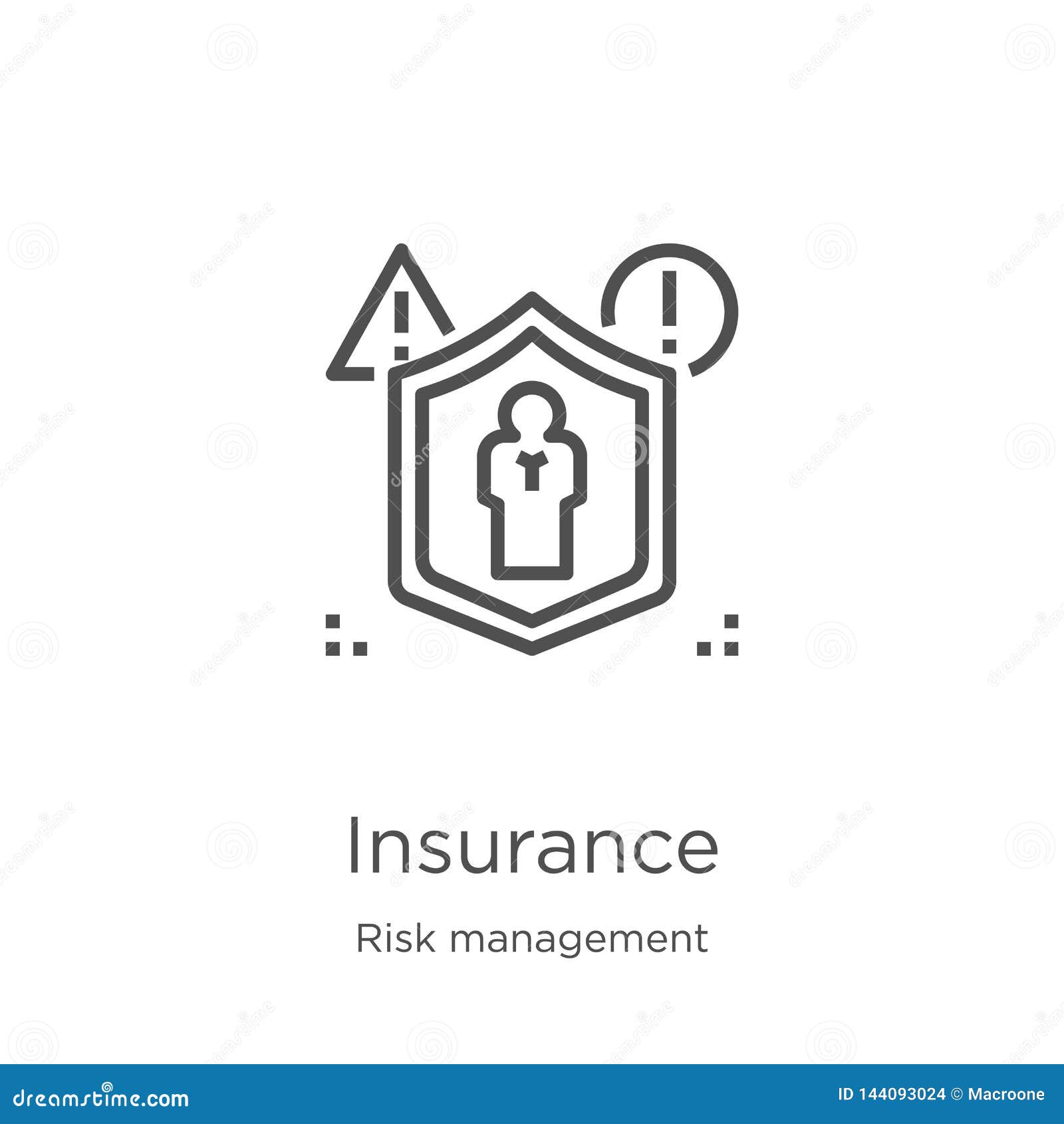 Insurance Icon Vector from Risk Management Collection. Thin Line