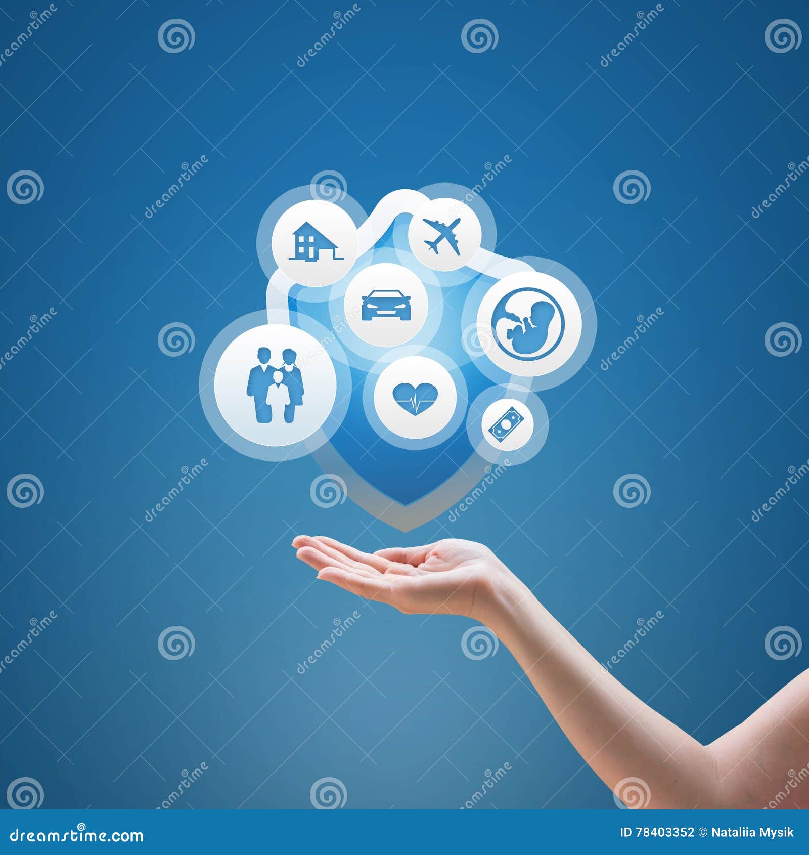 Insurance Services Design Illustration Stock Photo Image