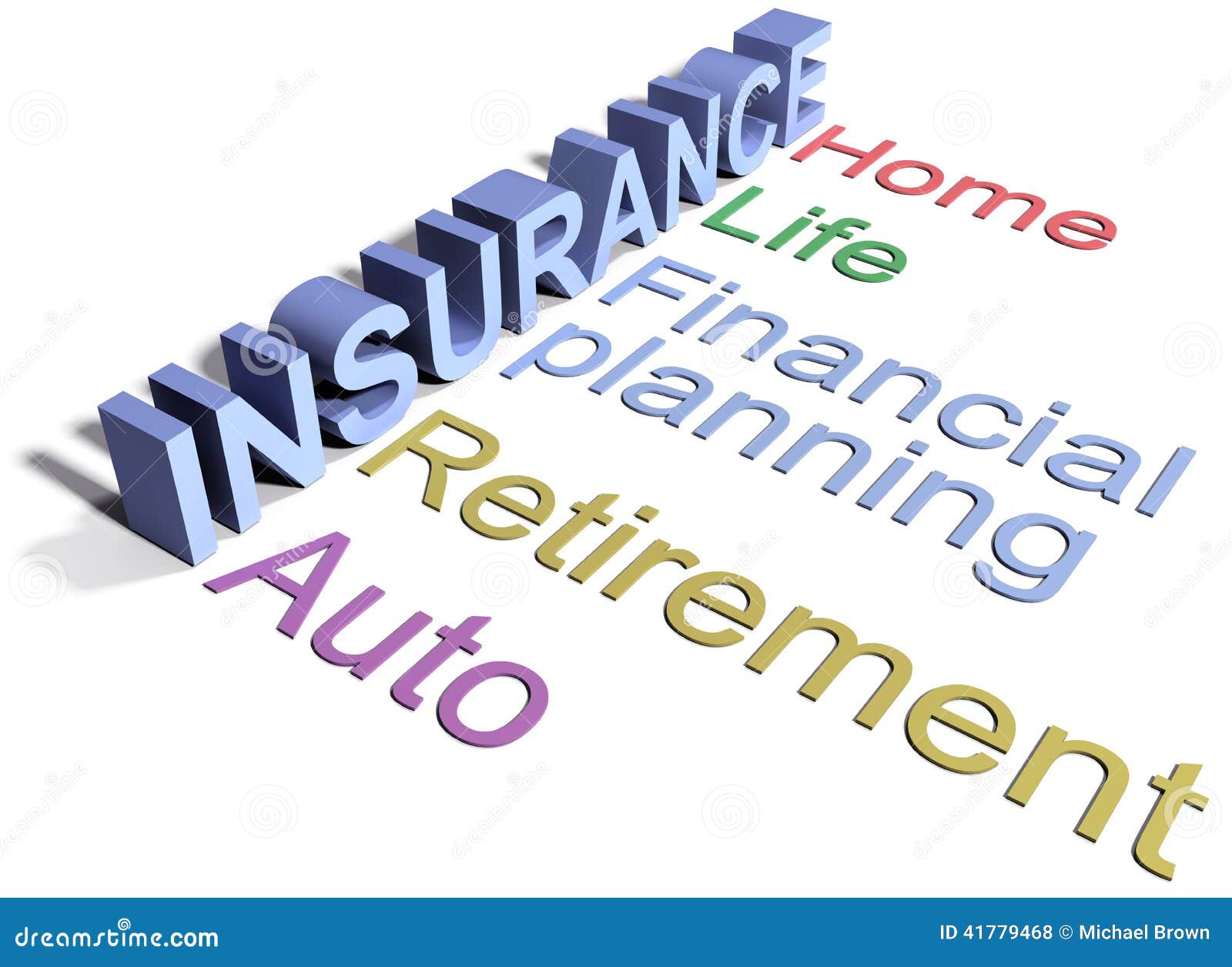 Insurance Services Home Life Auto Stock Illustration ...