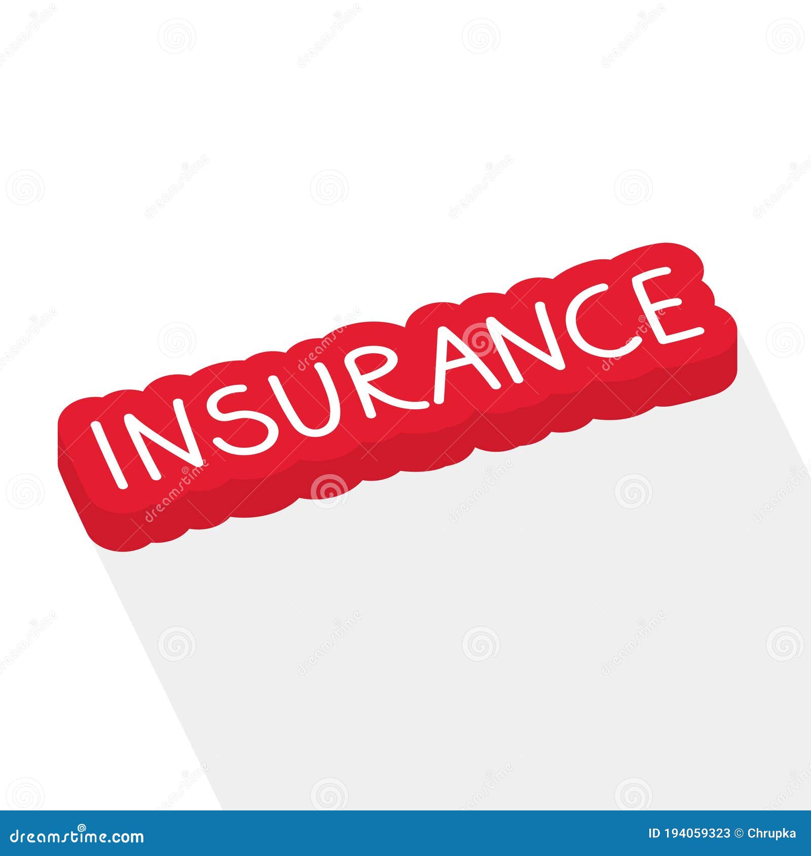 Insurance word concept stock vector. Illustration of design - 194059323