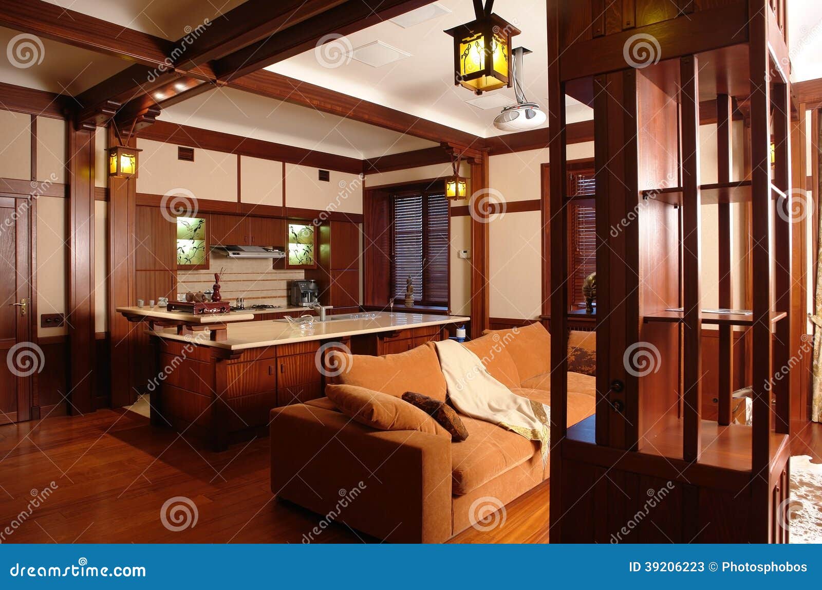 Intérieur De Cuisine Avec Lacajou Image Stock Image Du